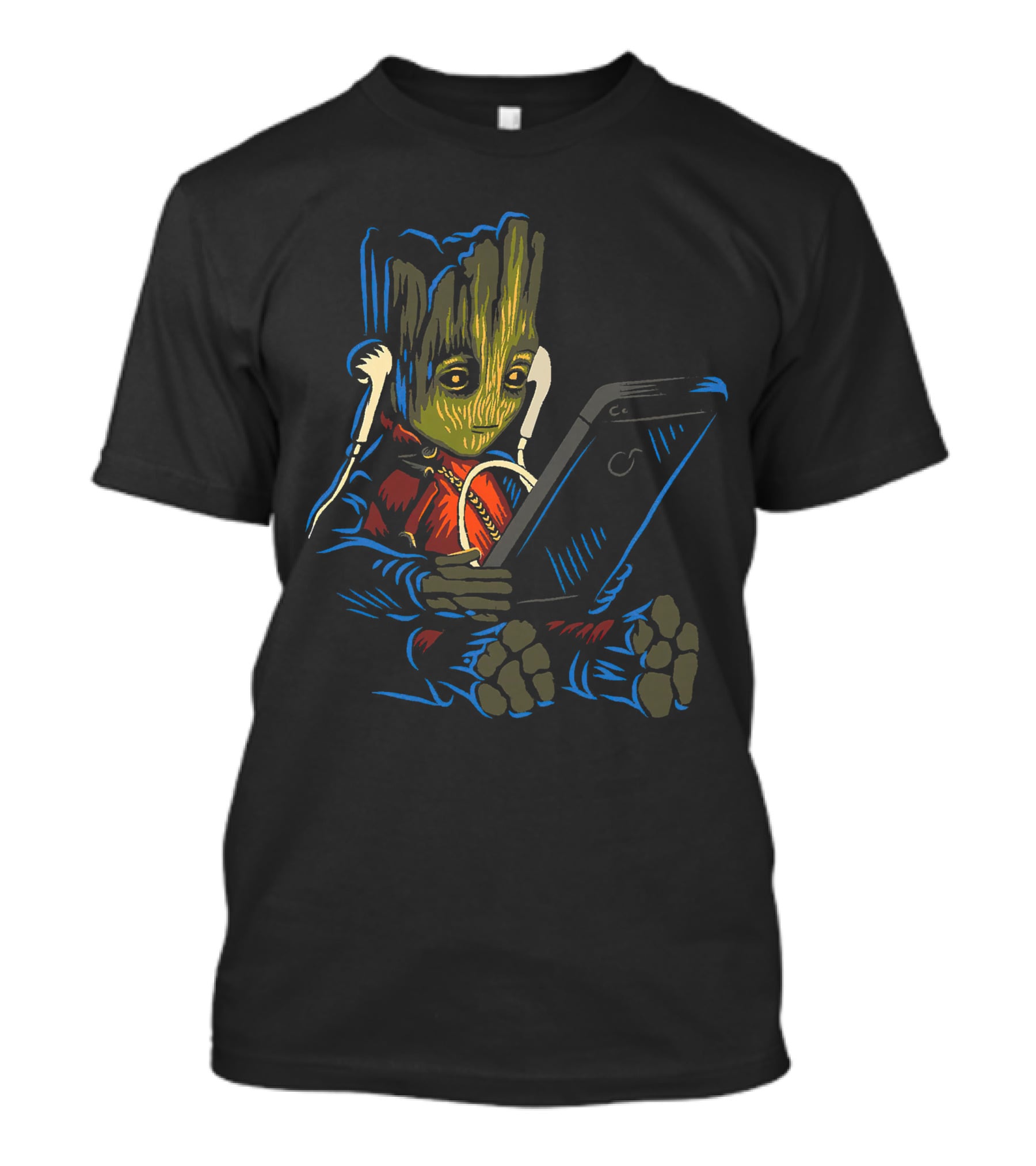 Groot Guardians Of The Galaxy Music Tablet T-Shirt