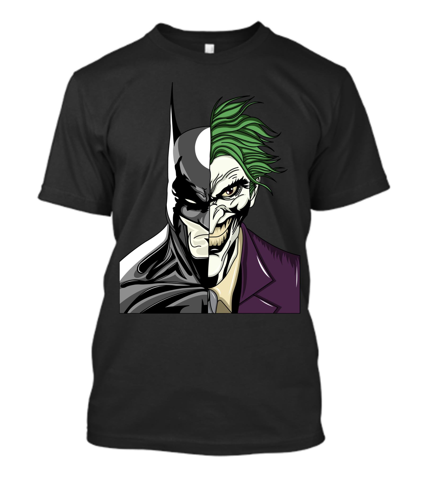 Split Face Batman Joker Fusion Iconic T-Shirt