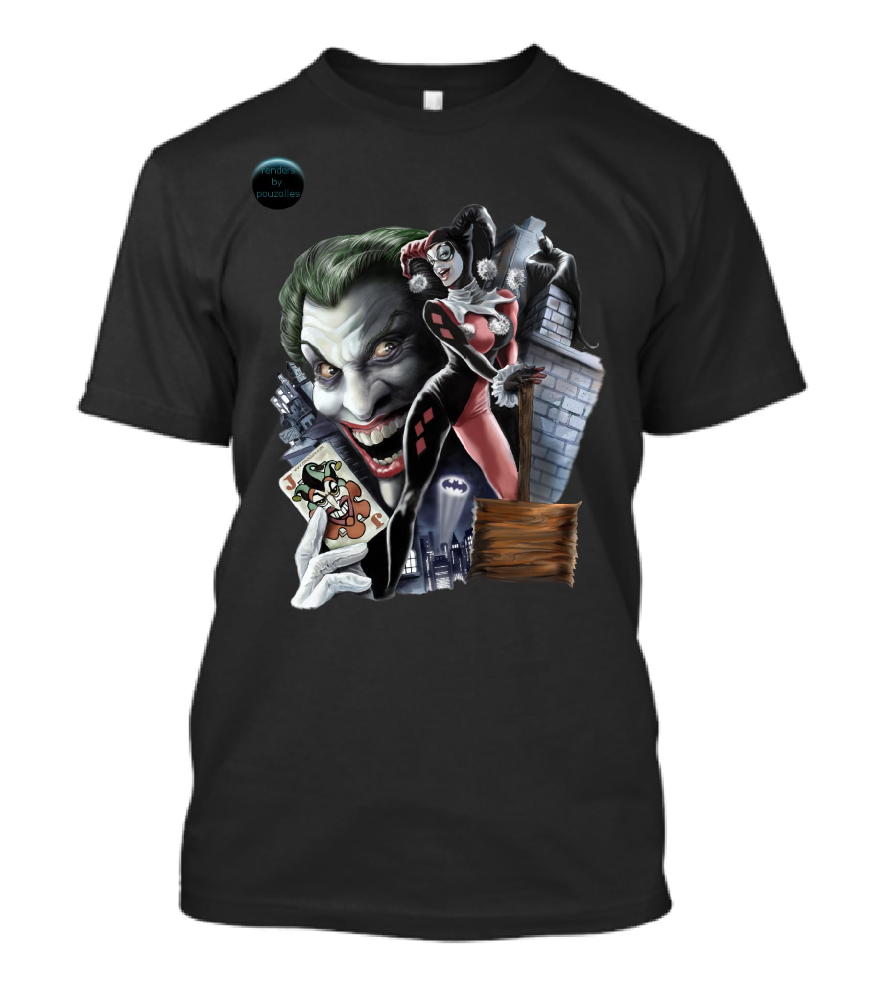Joker Harley Quinn Gotham Joker Card T-Shirt