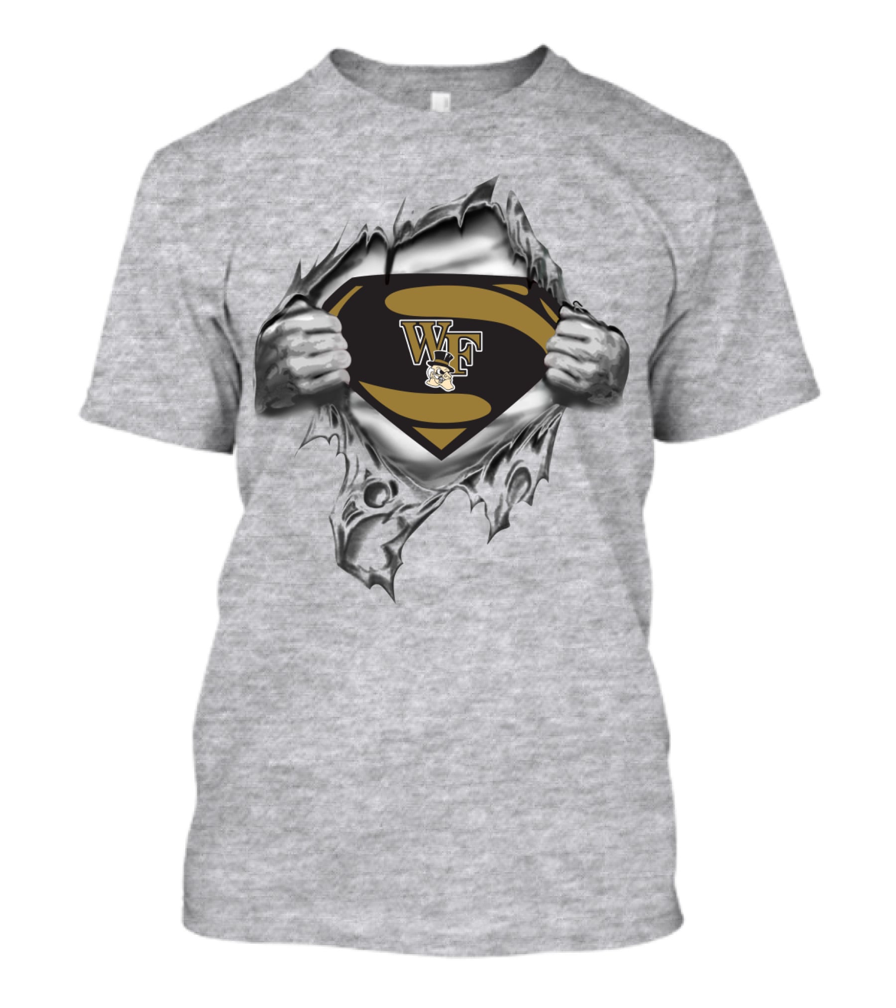 Wake Forest Demon Deacons Hero Crest Wf Logo Super Strength T-Shirt