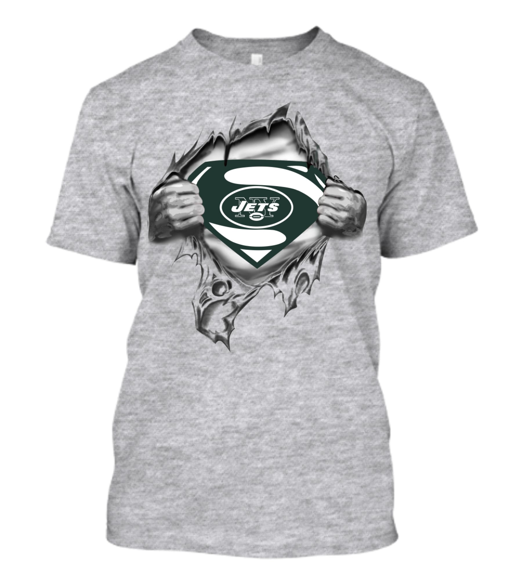 Superhero New York Jets Logo Reveal T-Shirt