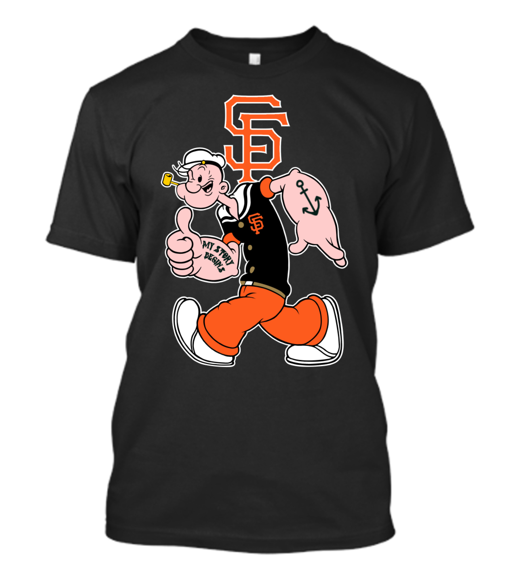 San Francisco Giants Popeye Thumbs Up My Jerry Begins T-Shirt