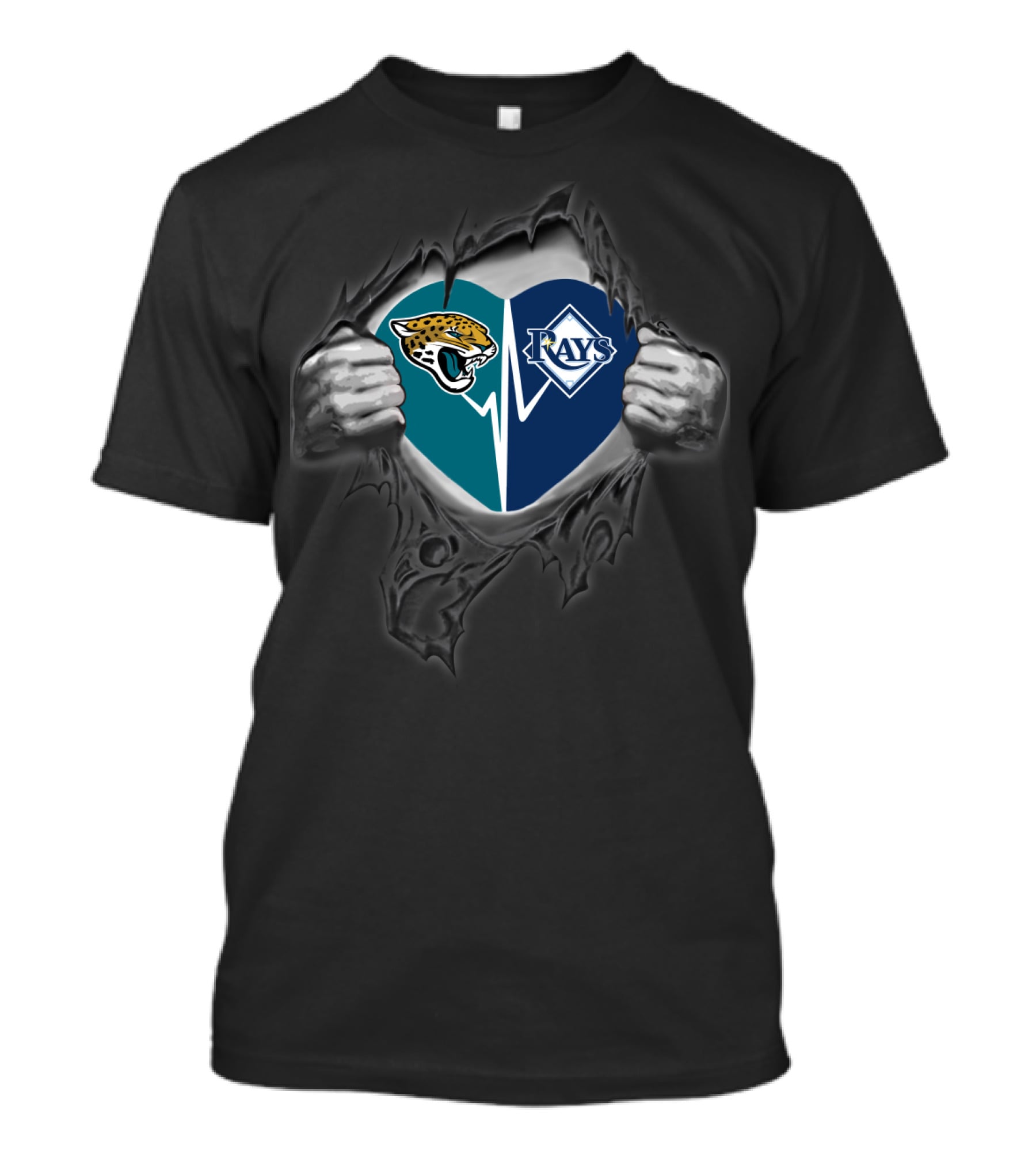 Jaguars Heart Tampa Bay Rays T-Shirt