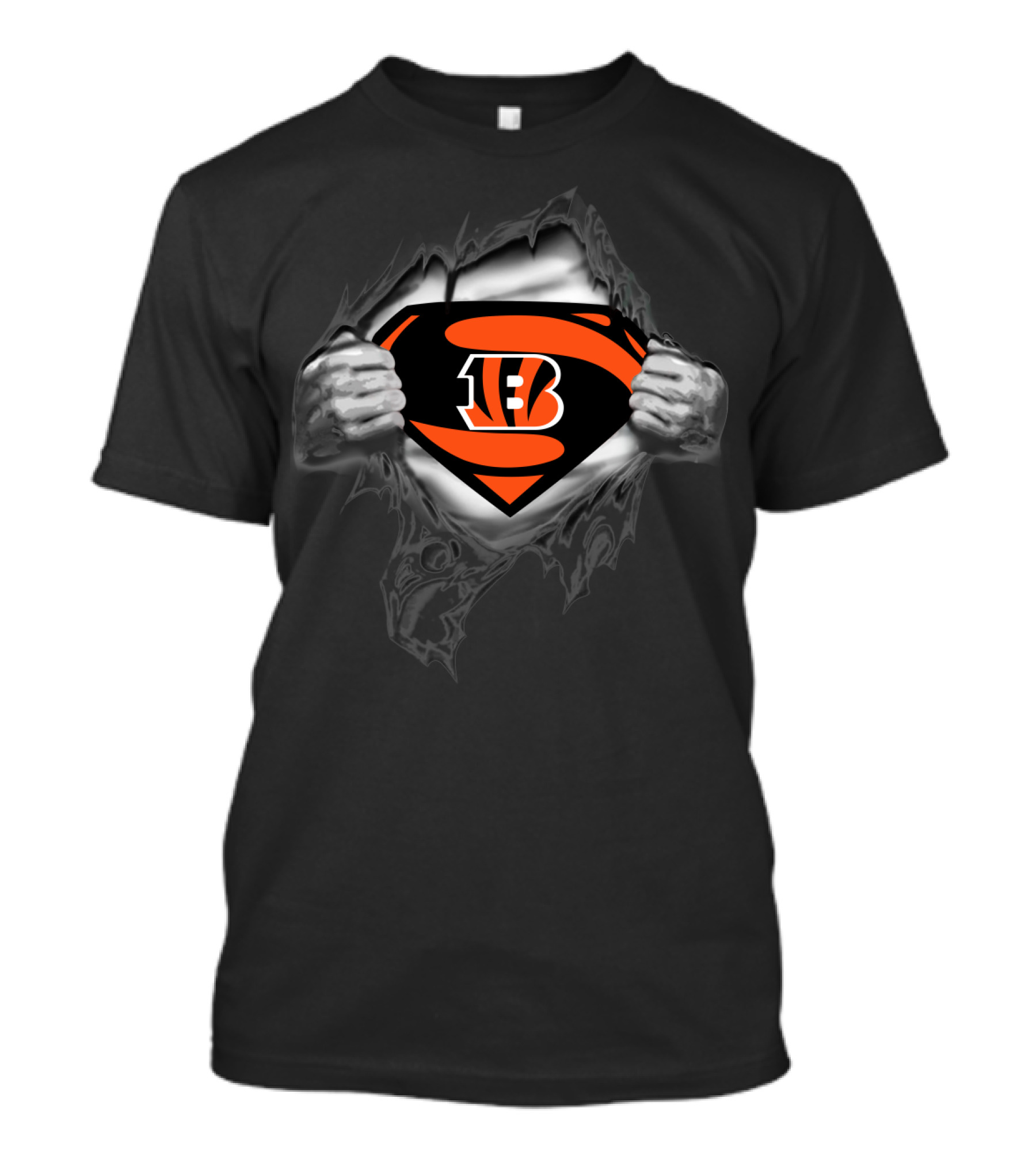 Cincinnati Bengals Super Fan Logo Reveal T-Shirt
