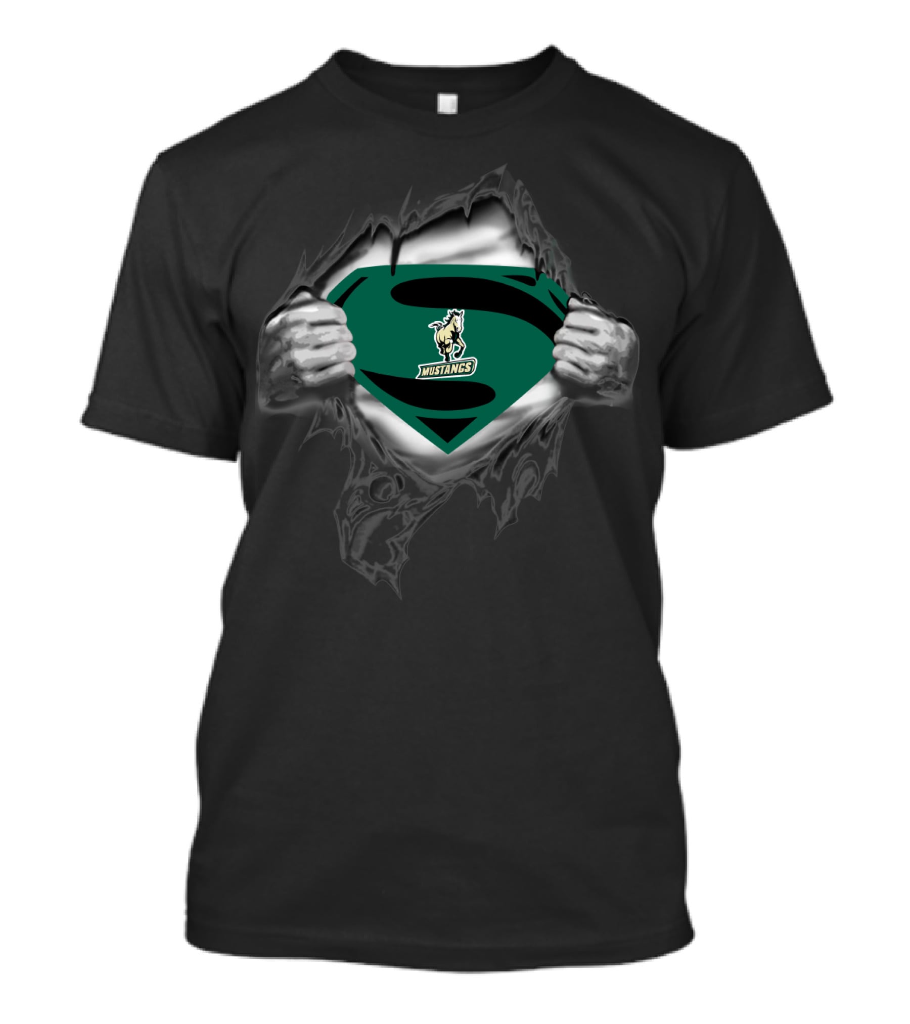 Superman Cal Poly Mustangs Logo 192 T-Shirt