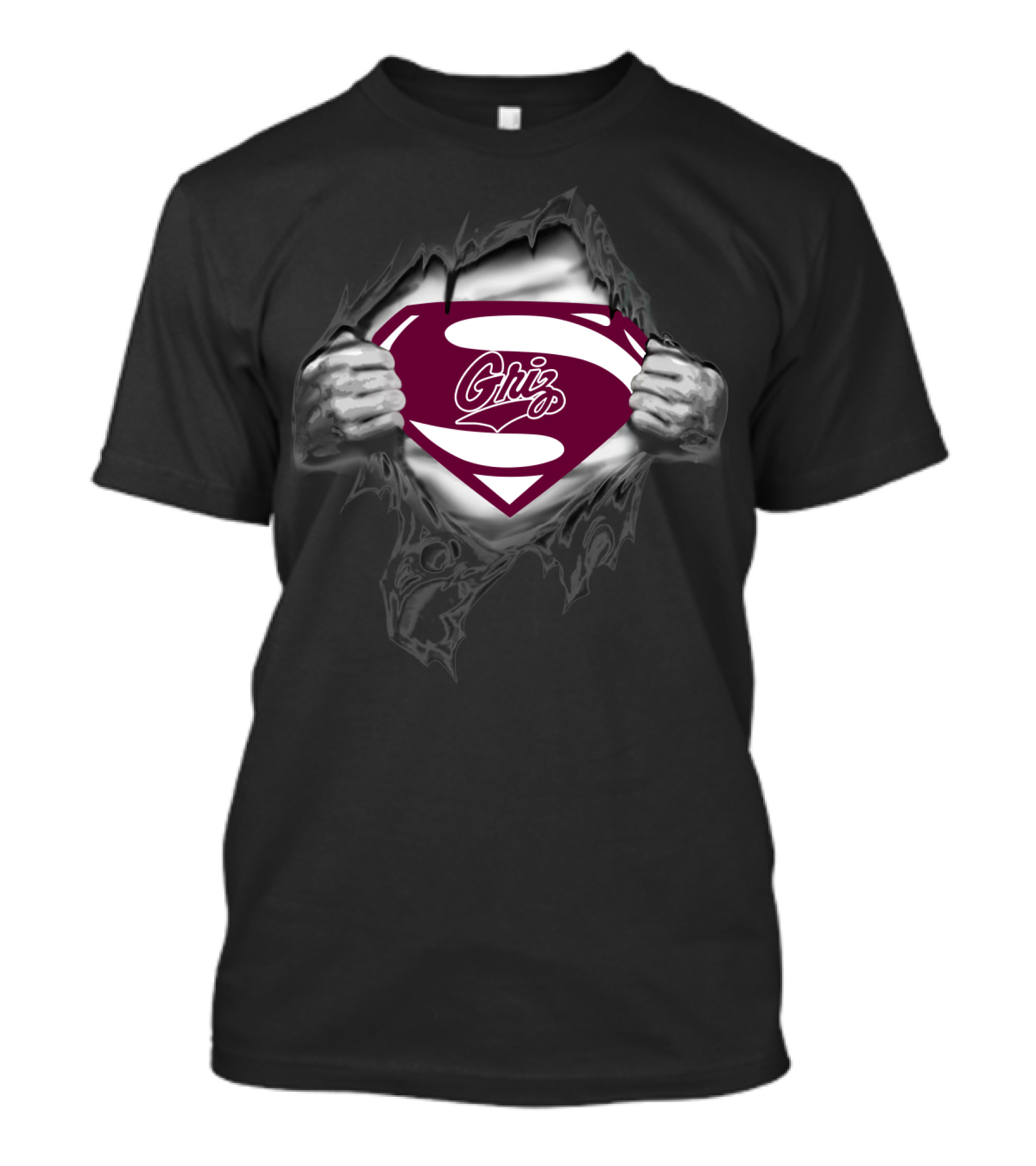 Griz Montana Grizzlies Super Logo Burst T-Shirt