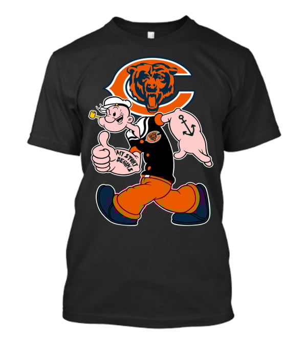 Chicago Bears My Story Begins Popeye T-Shirt
