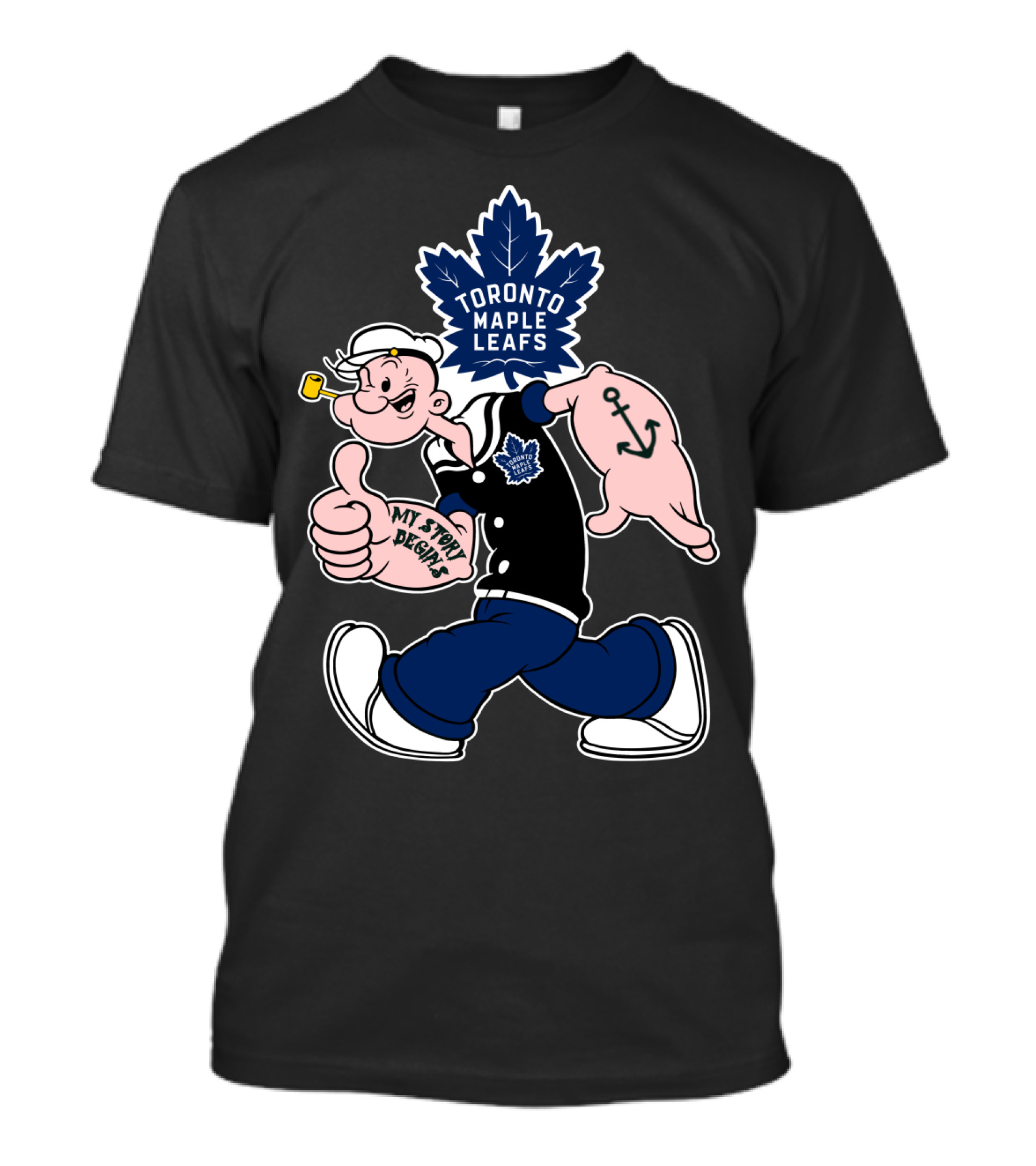 Toronto Maple Leafs Popeye My Story Begins T-Shirt