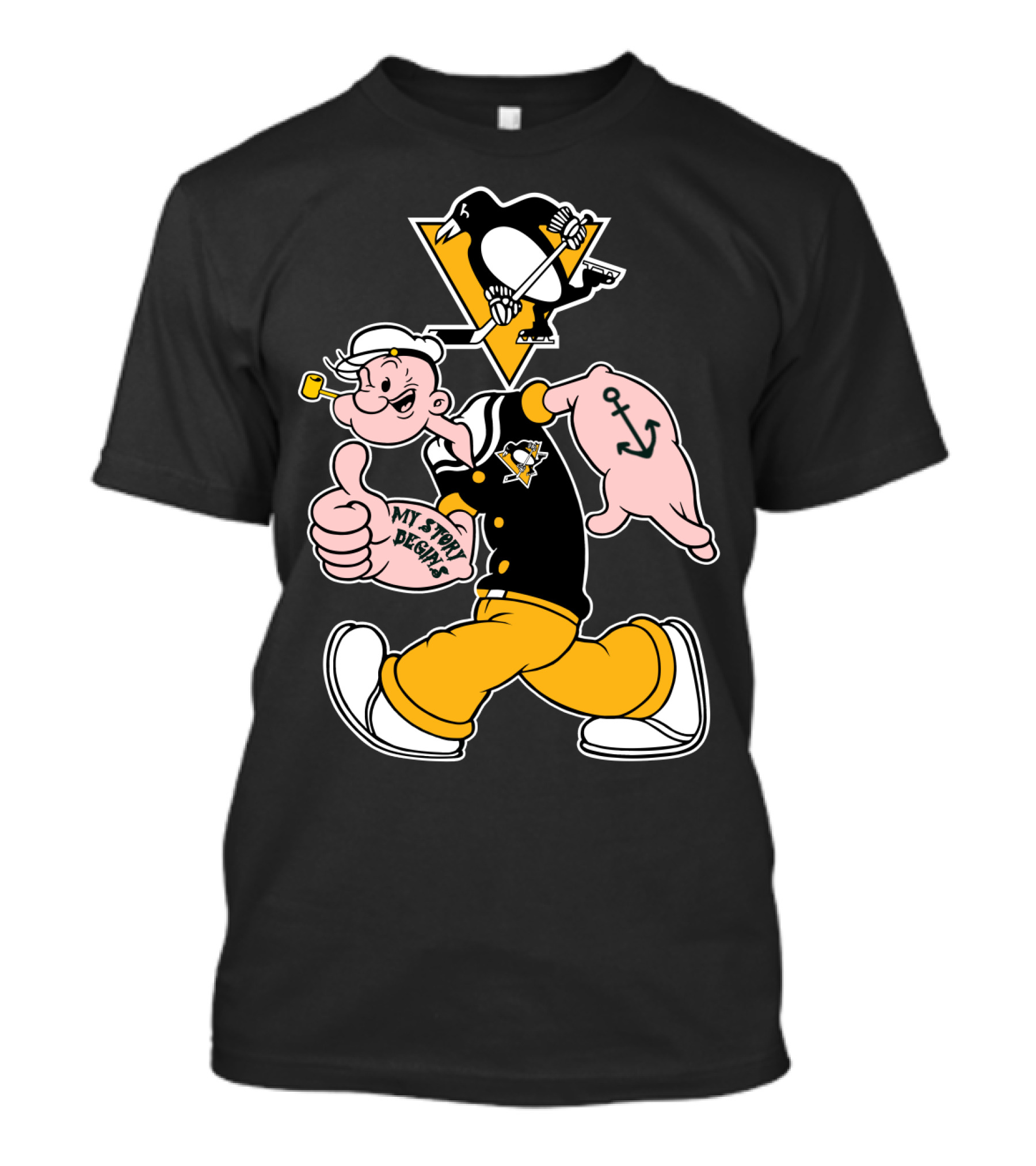 Pittsburgh Penguins Popeye Mashup T-Shirt
