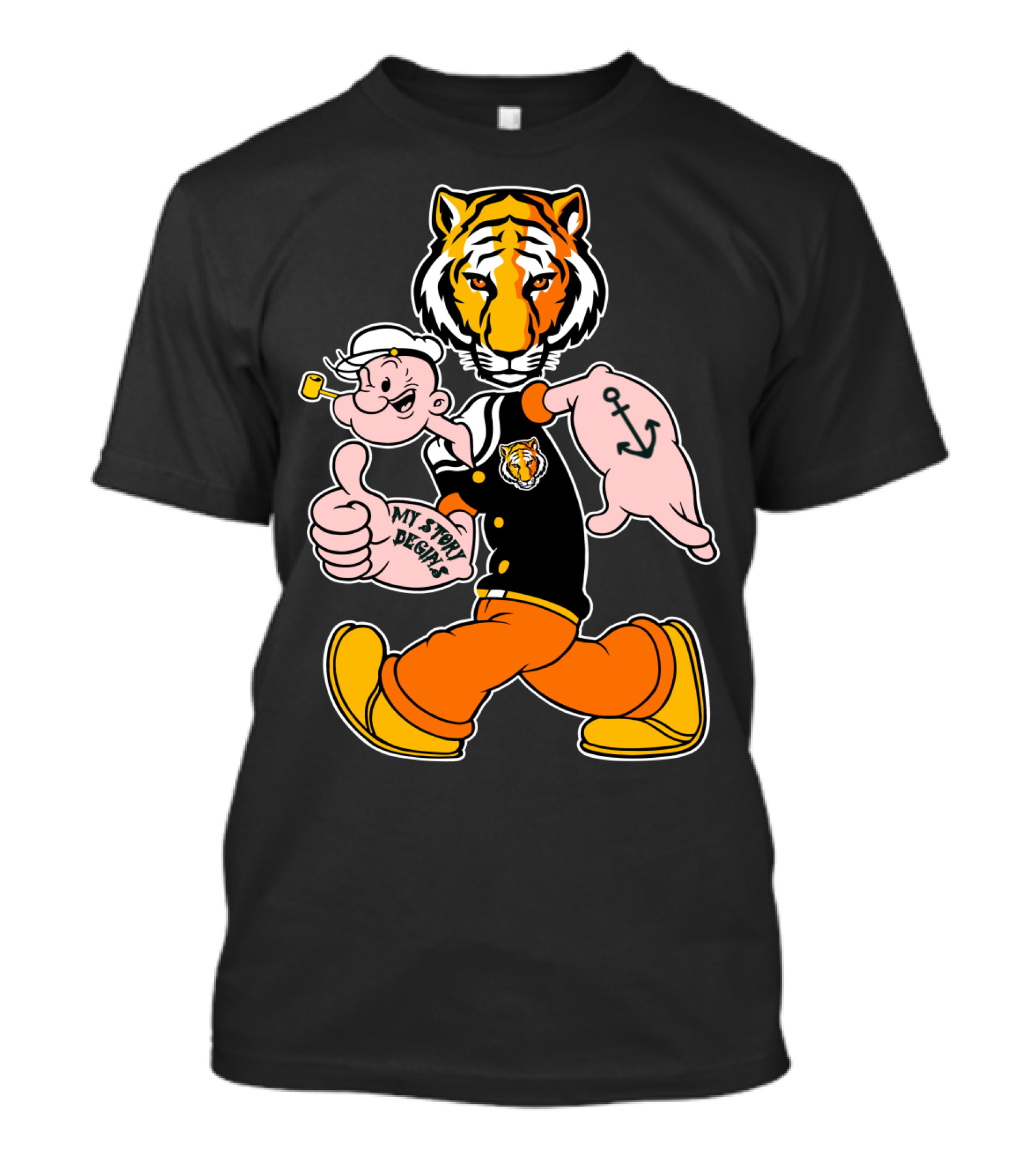 Depauw Tigers My Story Begins Tiger And Sailor T-Shirt