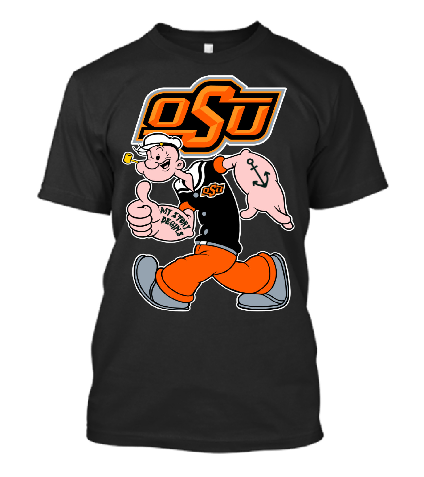 Osu Cowboy Popeye My Story Begins T-Shirt