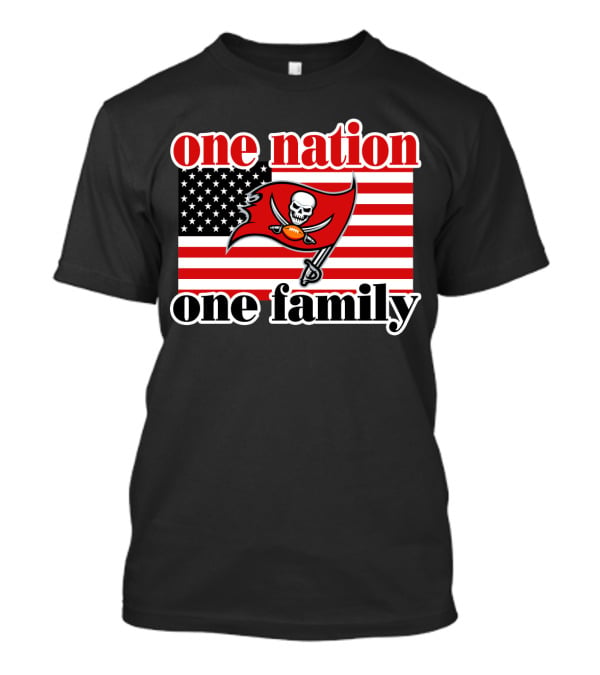 One Nation One Family Tampa Bay Buccaneers American Flag T-Shirt
