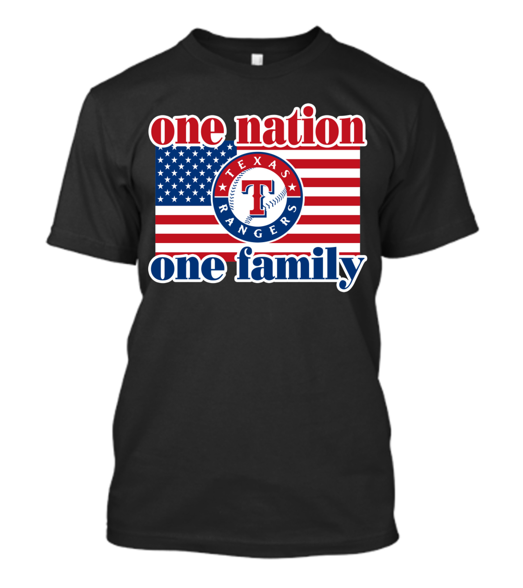 Texas Rangers One Nation One Family T-Shirt