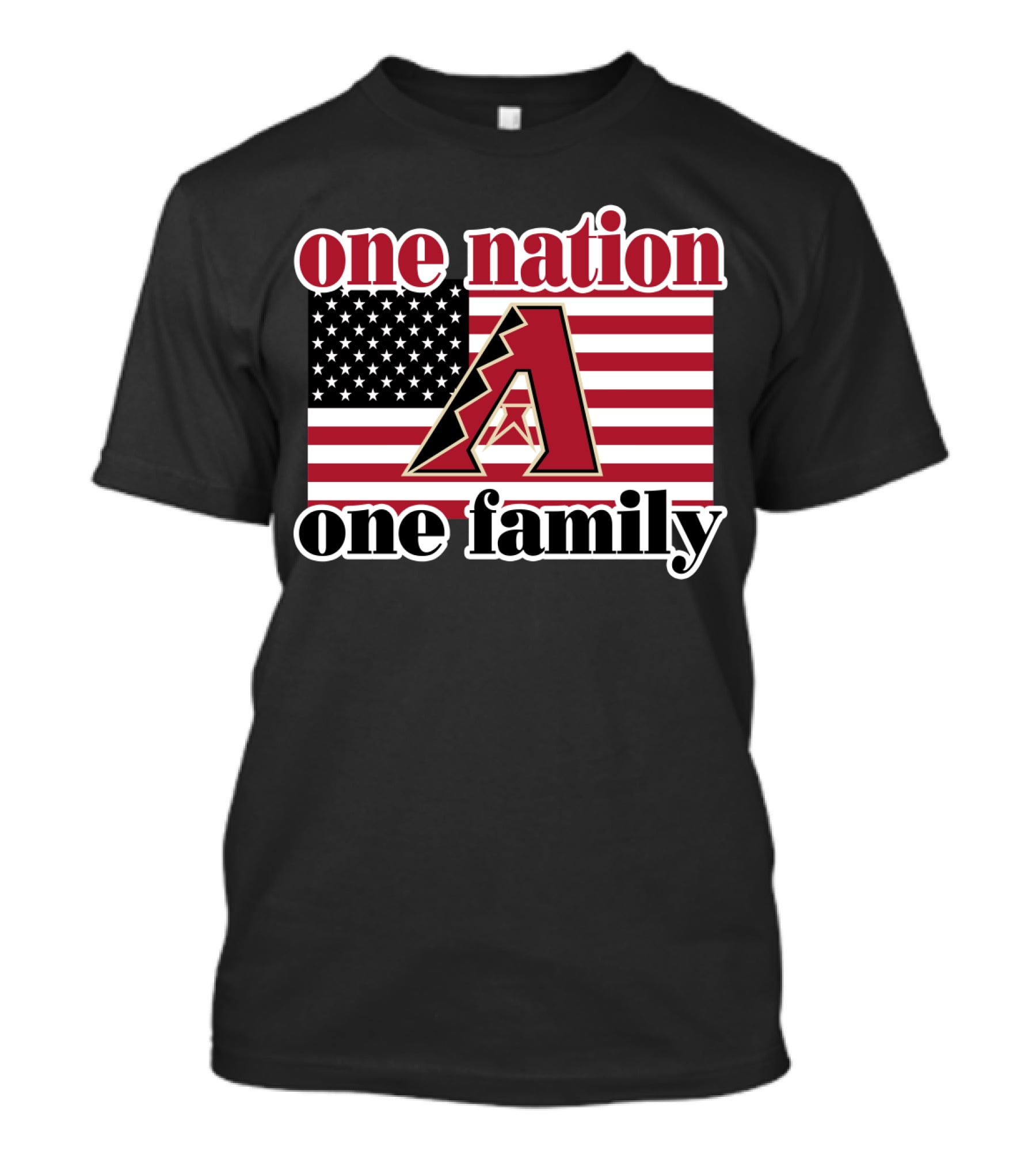 One Nation One Family Arizona Diamondbacks American Flag 61 T-Shirt