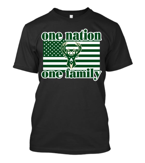 One Nation One Family 74 Milwaukee Bucks T-Shirt