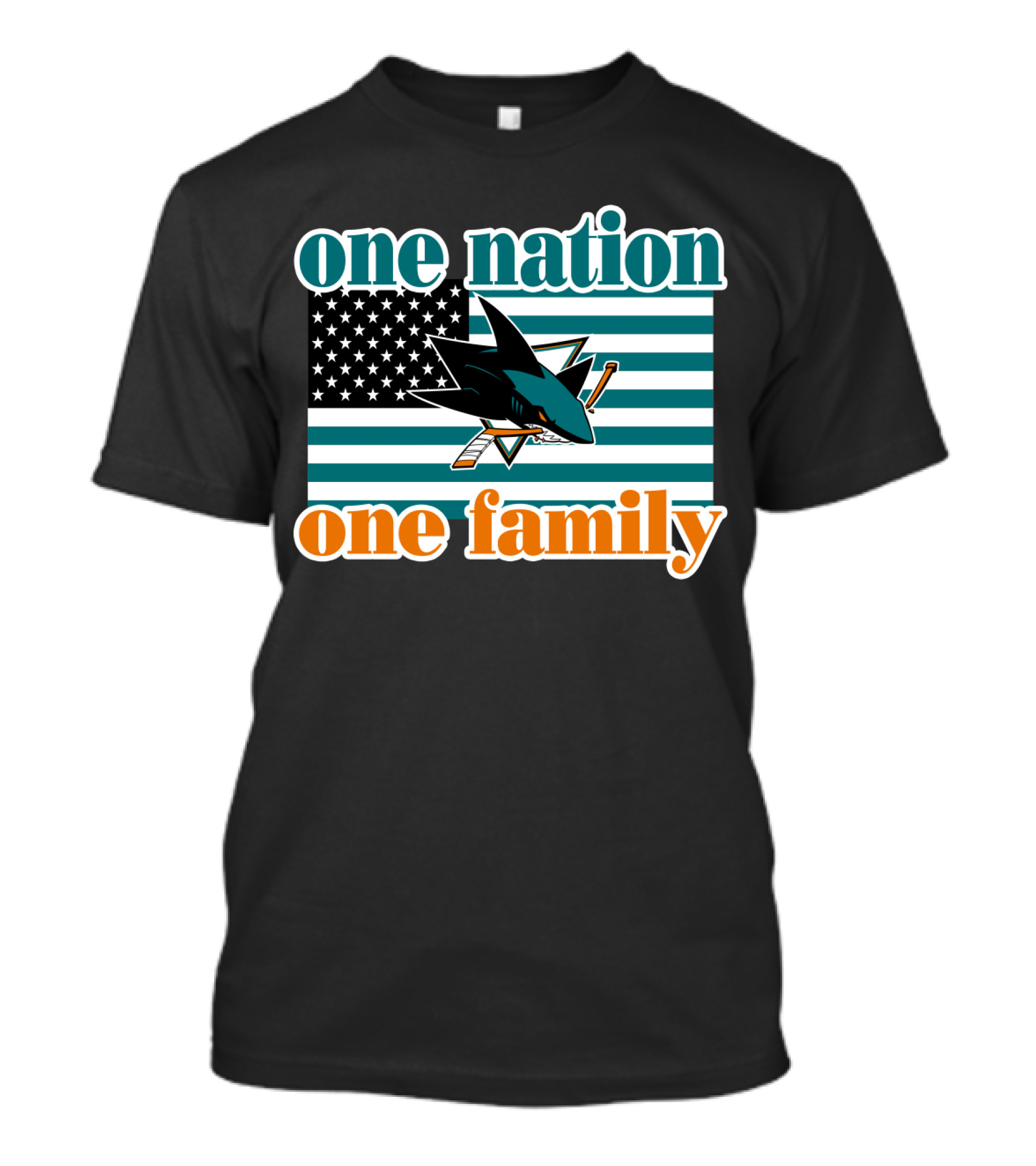 One Nation One Family San Jose Sharks 94 T-Shirt