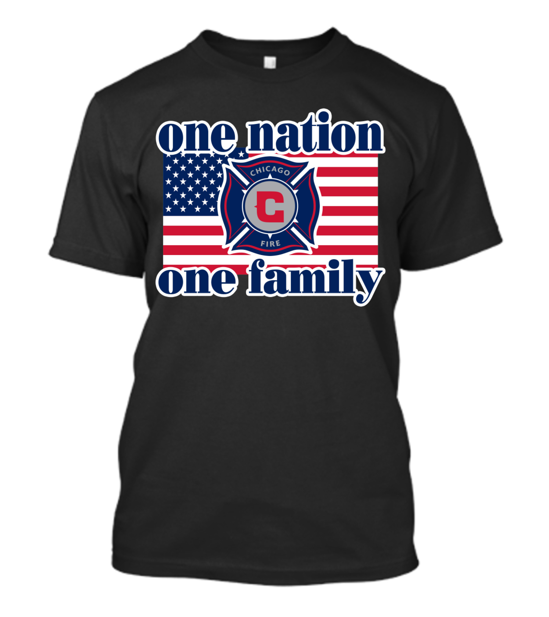 Chicago Fire One Nation One Family American Flag T-Shirt