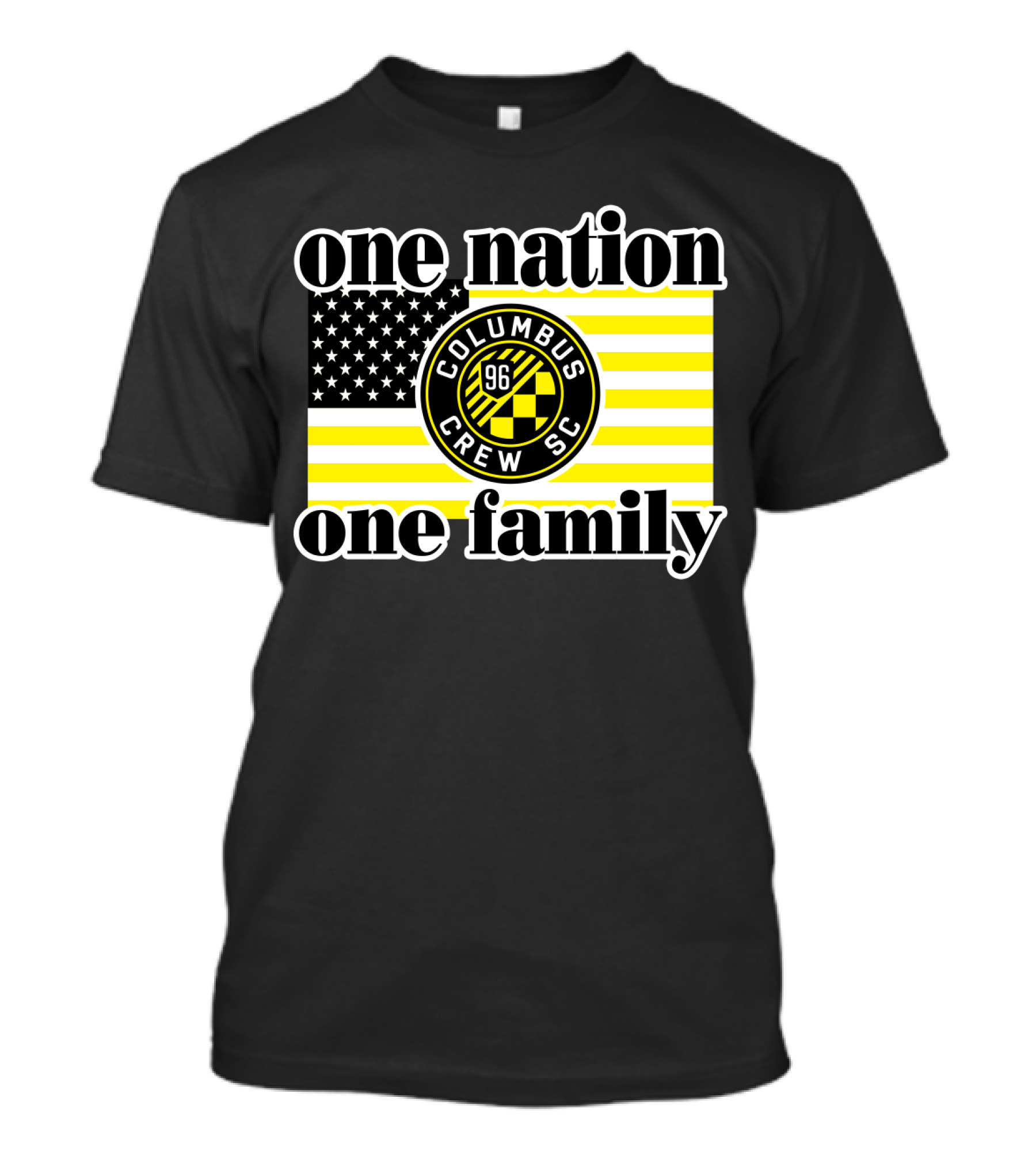 One Nation One Family Columbus Crew Sc 96 American Flag T-Shirt