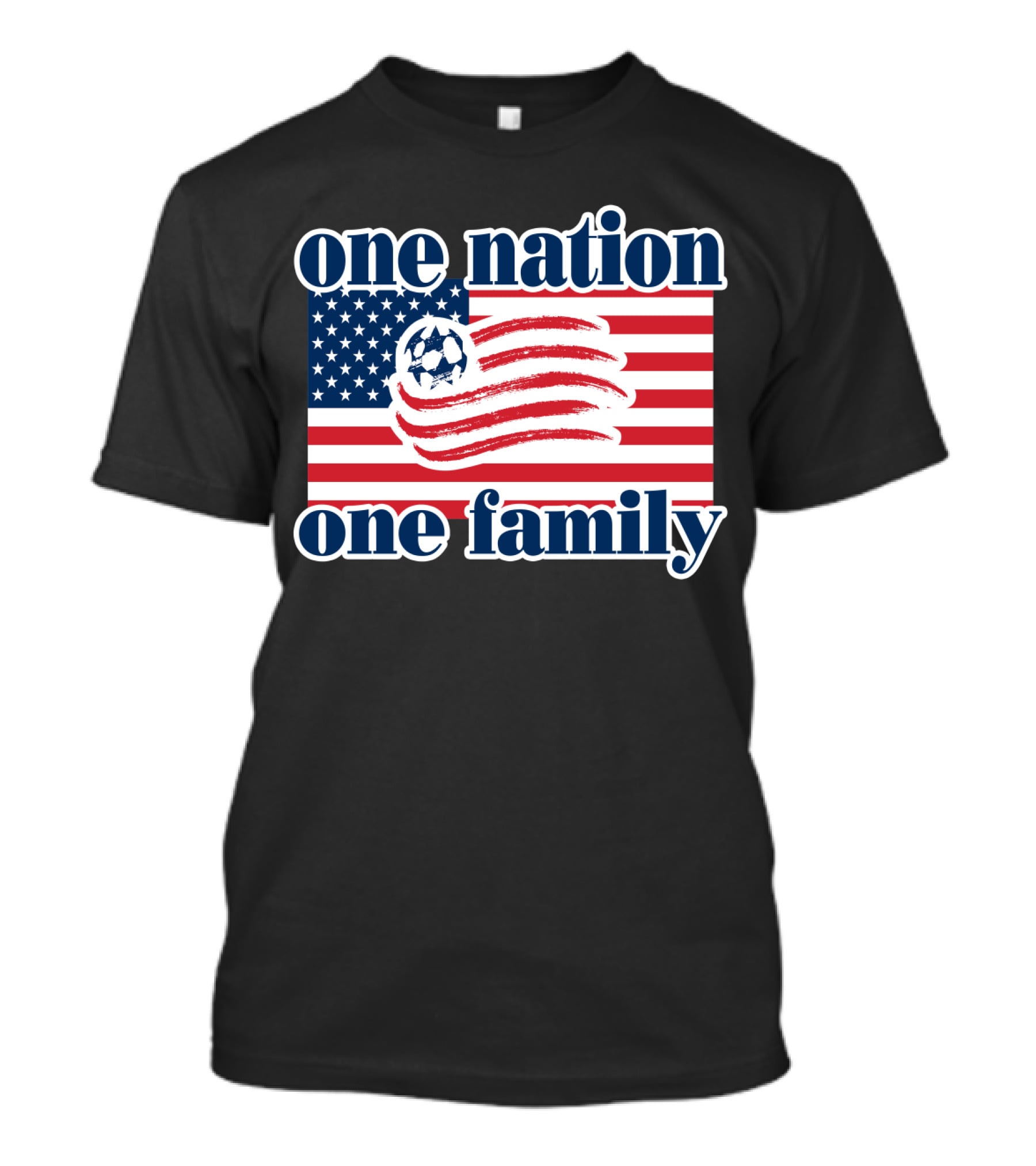 One Nation One Family New England Revolution Soccer Flag T-Shirt