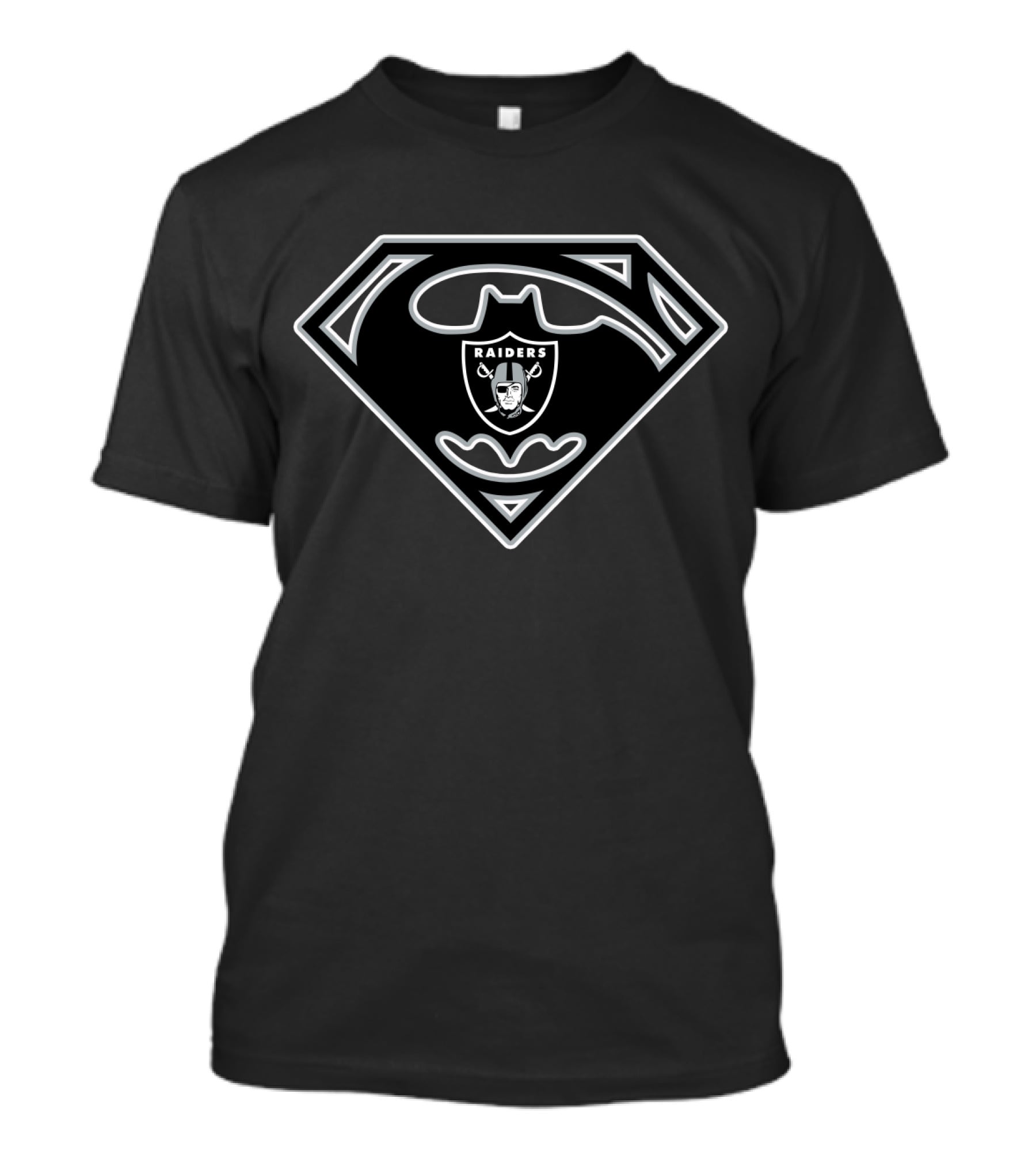 Oakland Raiders Superman Batman Logo Mashup T-Shirt