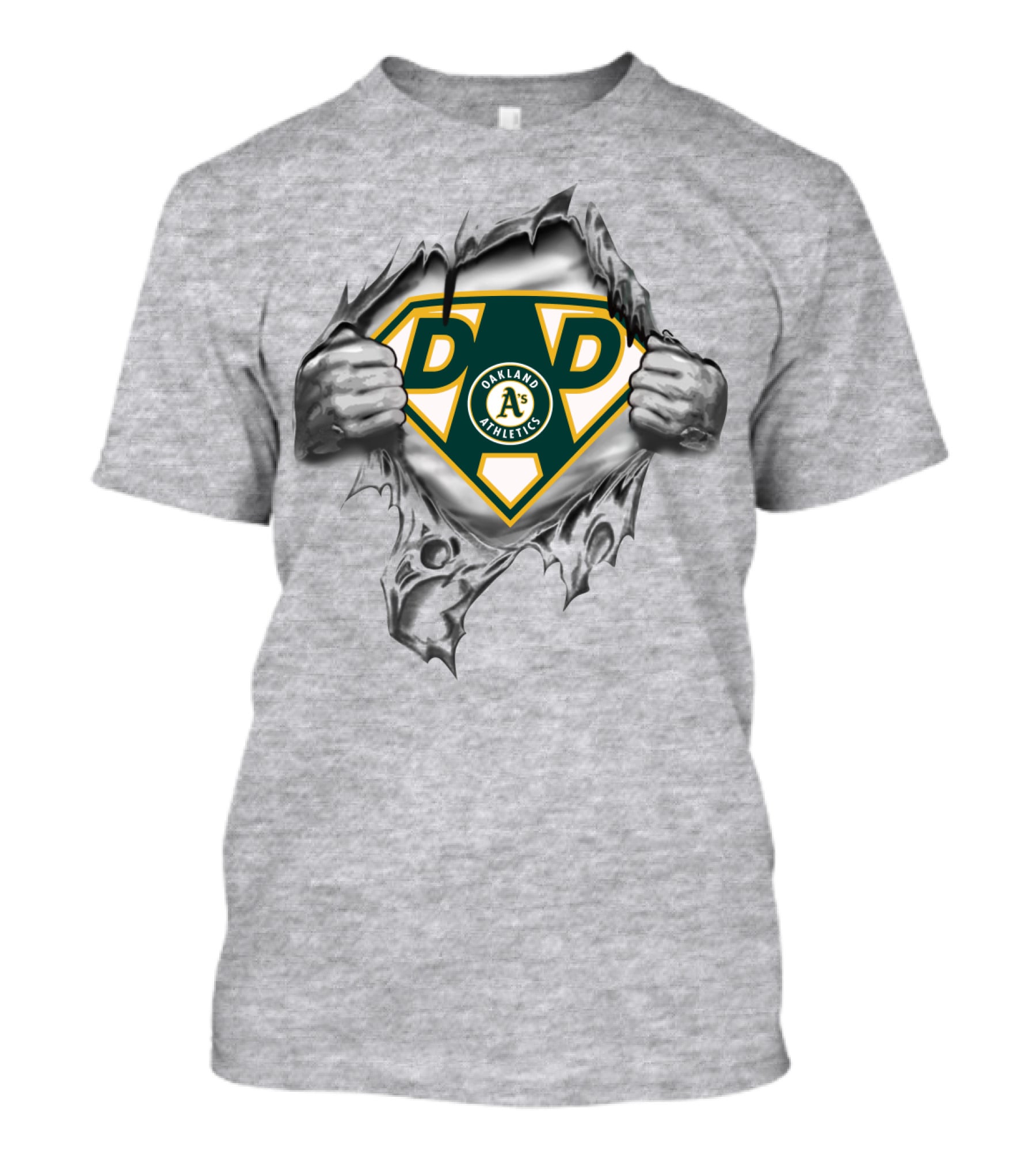 Super Dad Oakland Athletics Logo Hero Fan T-Shirt