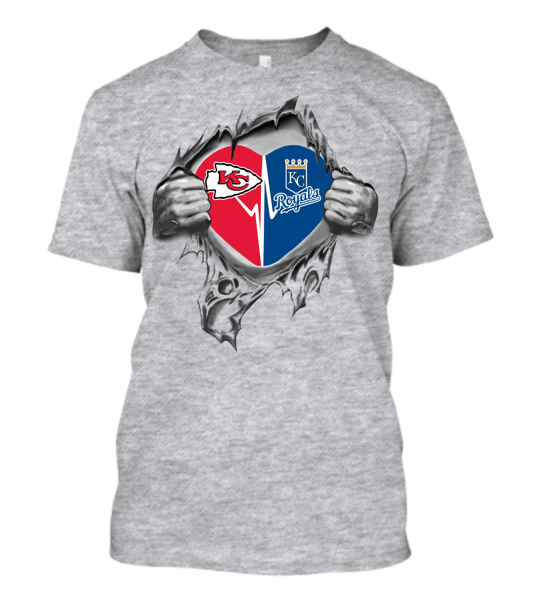 Chiefs Kansas City Royals Heart T-Shirt