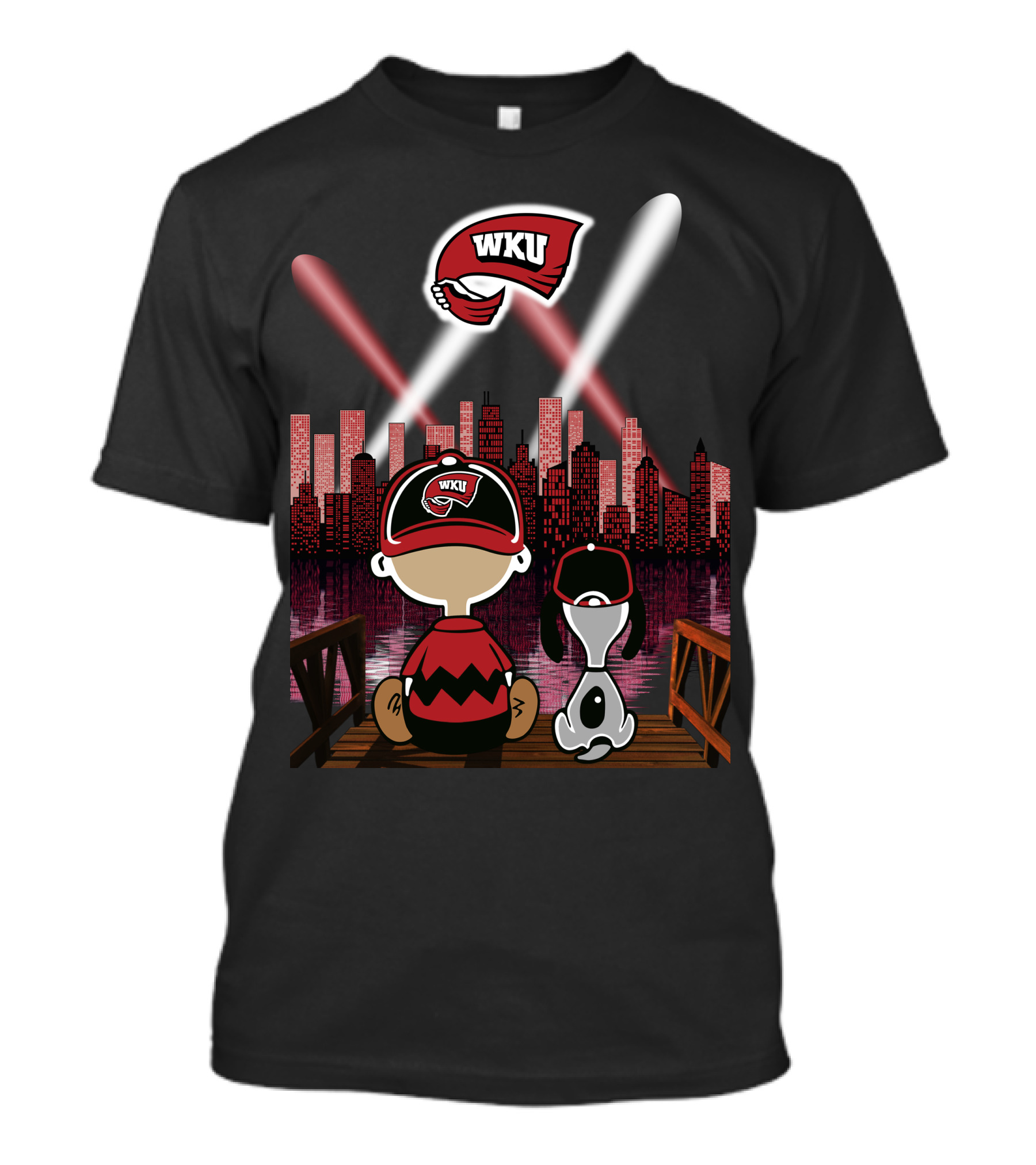 Wku Hilltoppers City Sky Night Western Kentucky Hilltoppers T-Shirt