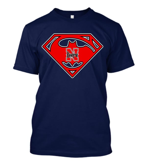 Superman Nebraska Huskers Logo T-Shirt