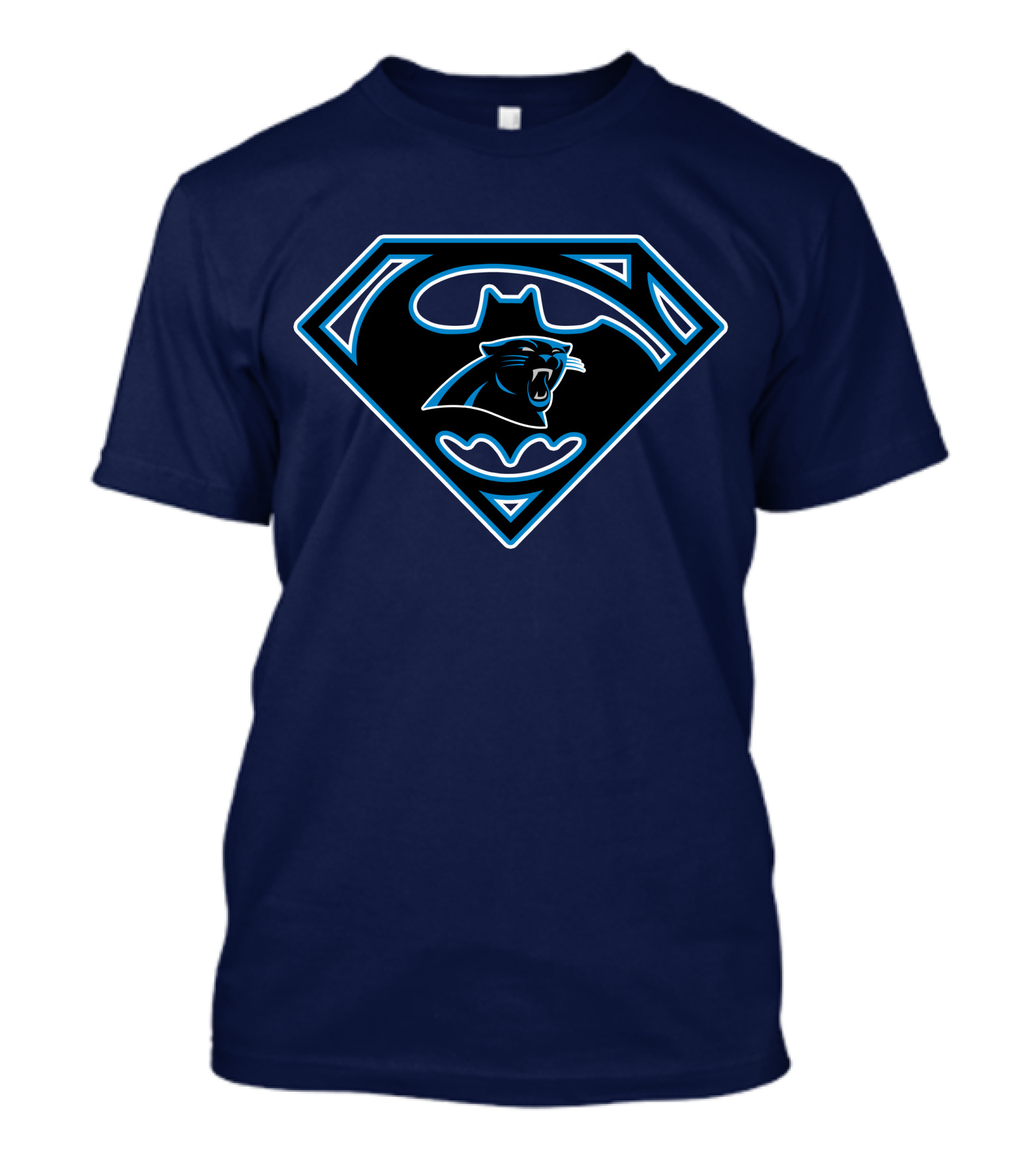 Carolina Panthers Superman Batman Logo 245 T-Shirt