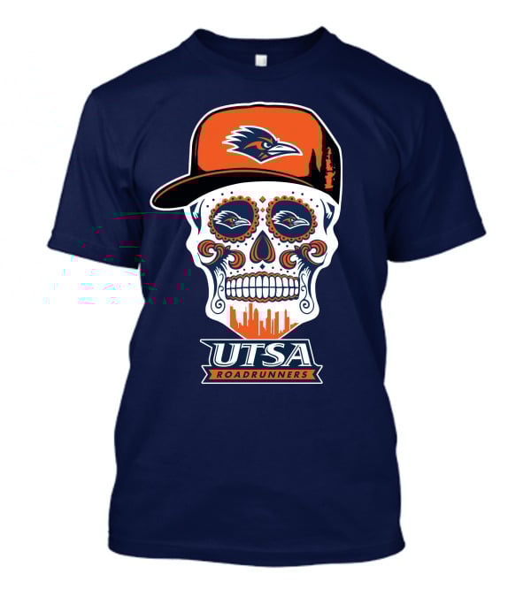 Utsa Roadrunners Sugar Skull Hat T-Shirt