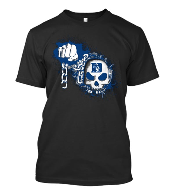 Duke Blue Devils Skull And Chain Blue T-Shirt