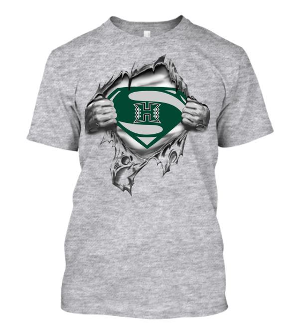 Hawai'i Rainbow Warriors H Superman T-Shirt