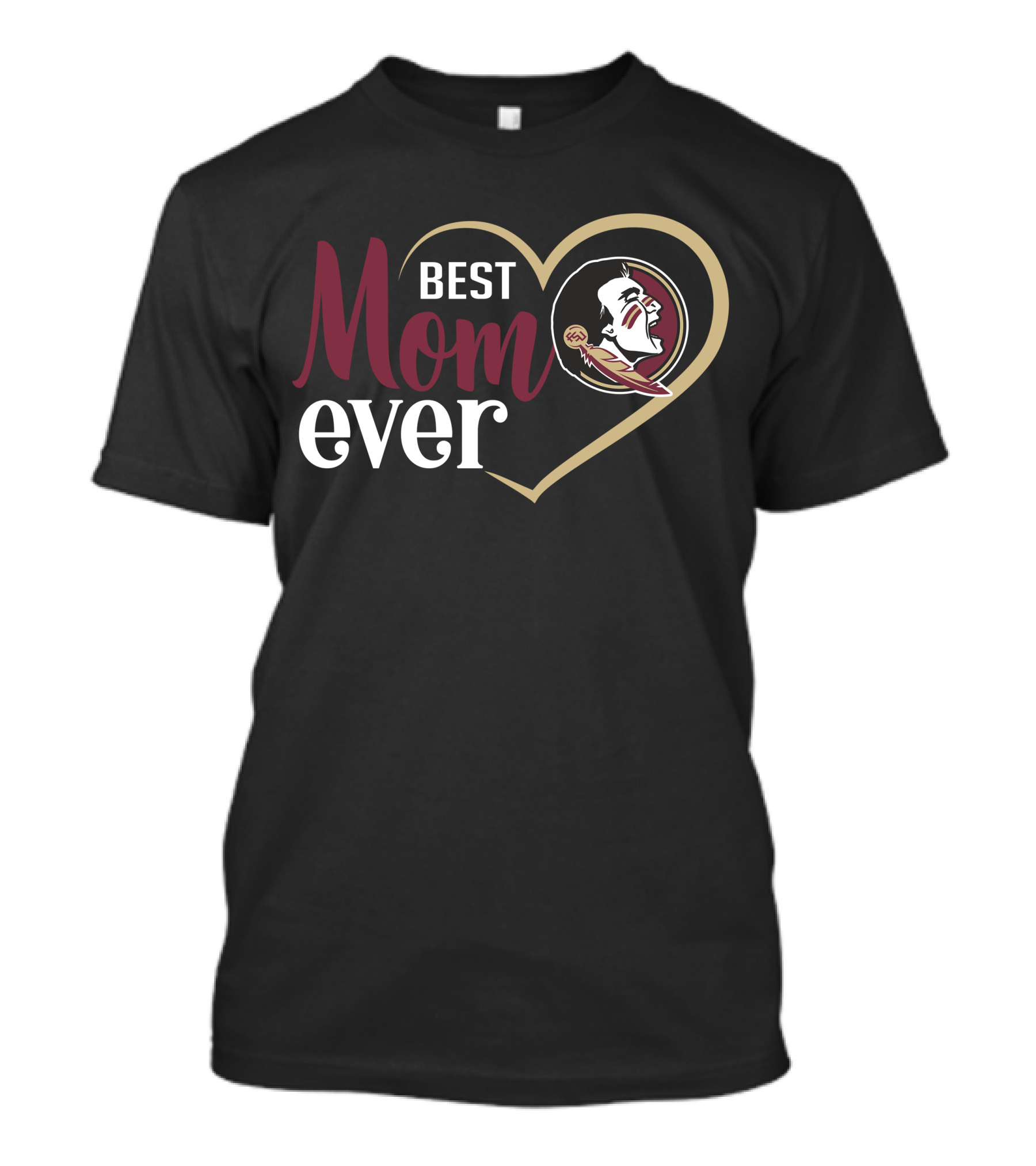 Florida State Seminoles Best Mom Ever Heart T-Shirt