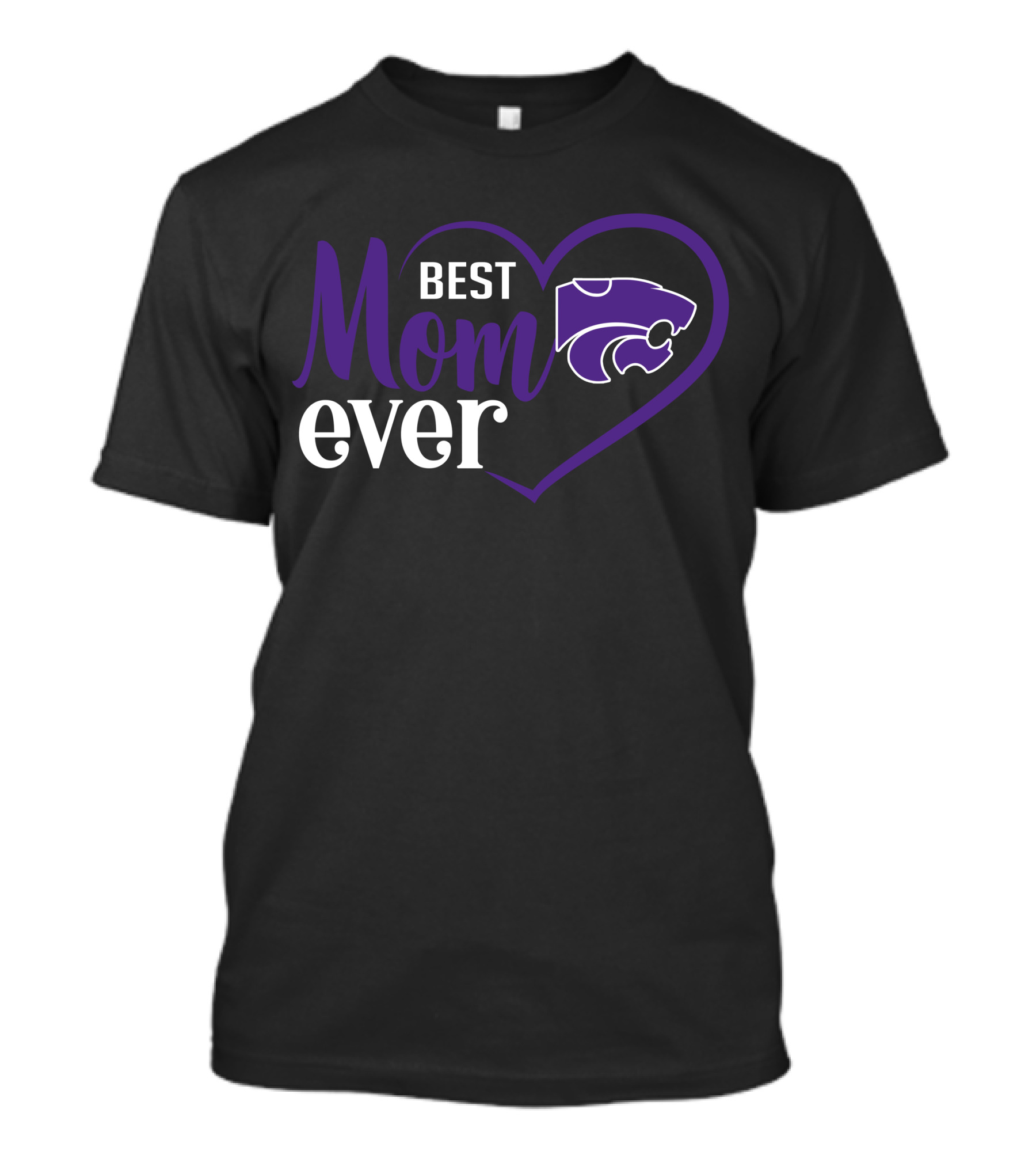 Best Mom Ever Kansas State Wildcats Heart T-Shirt