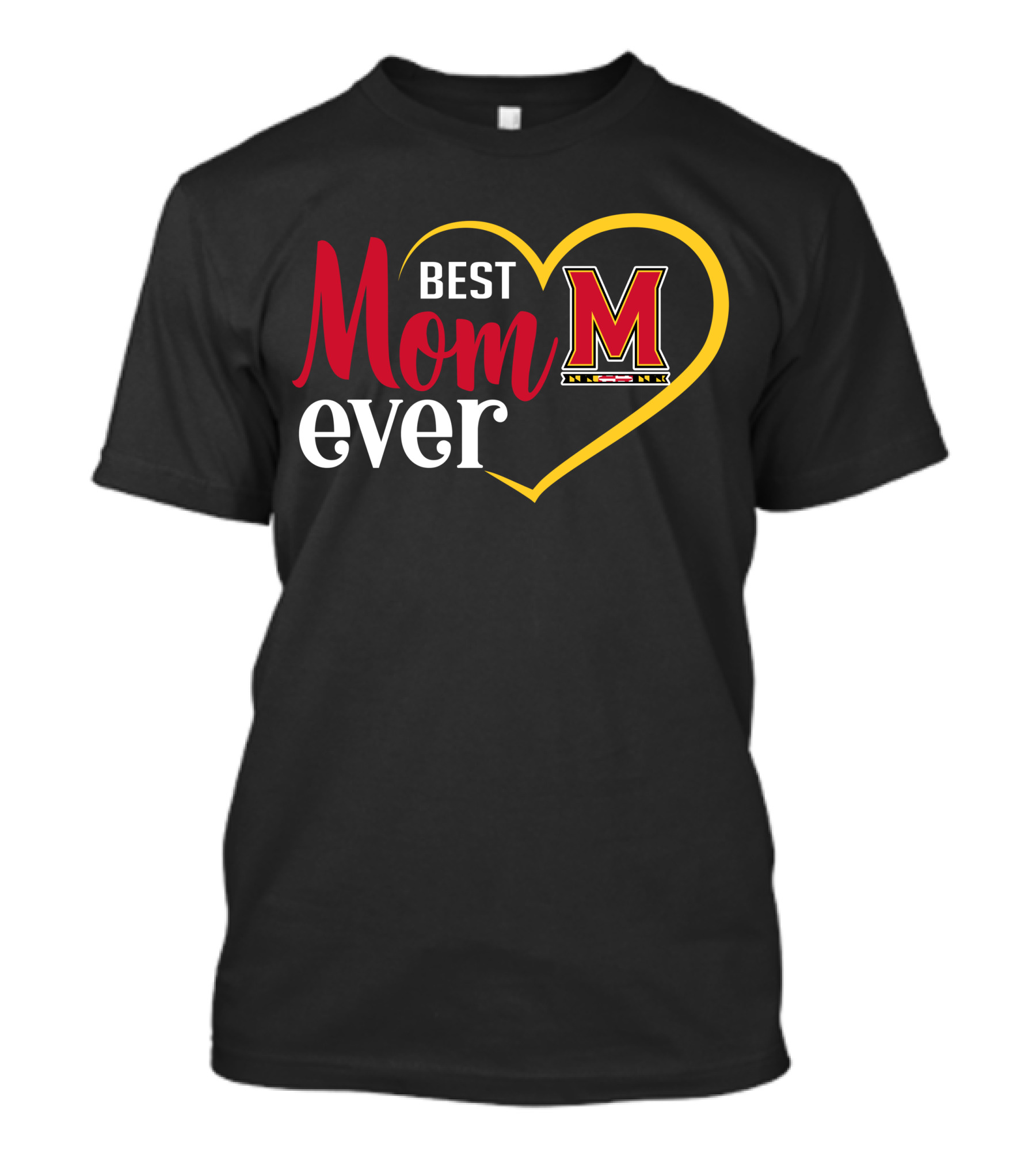 Maryland Terrapins Best Mom Ever Heart T-Shirt