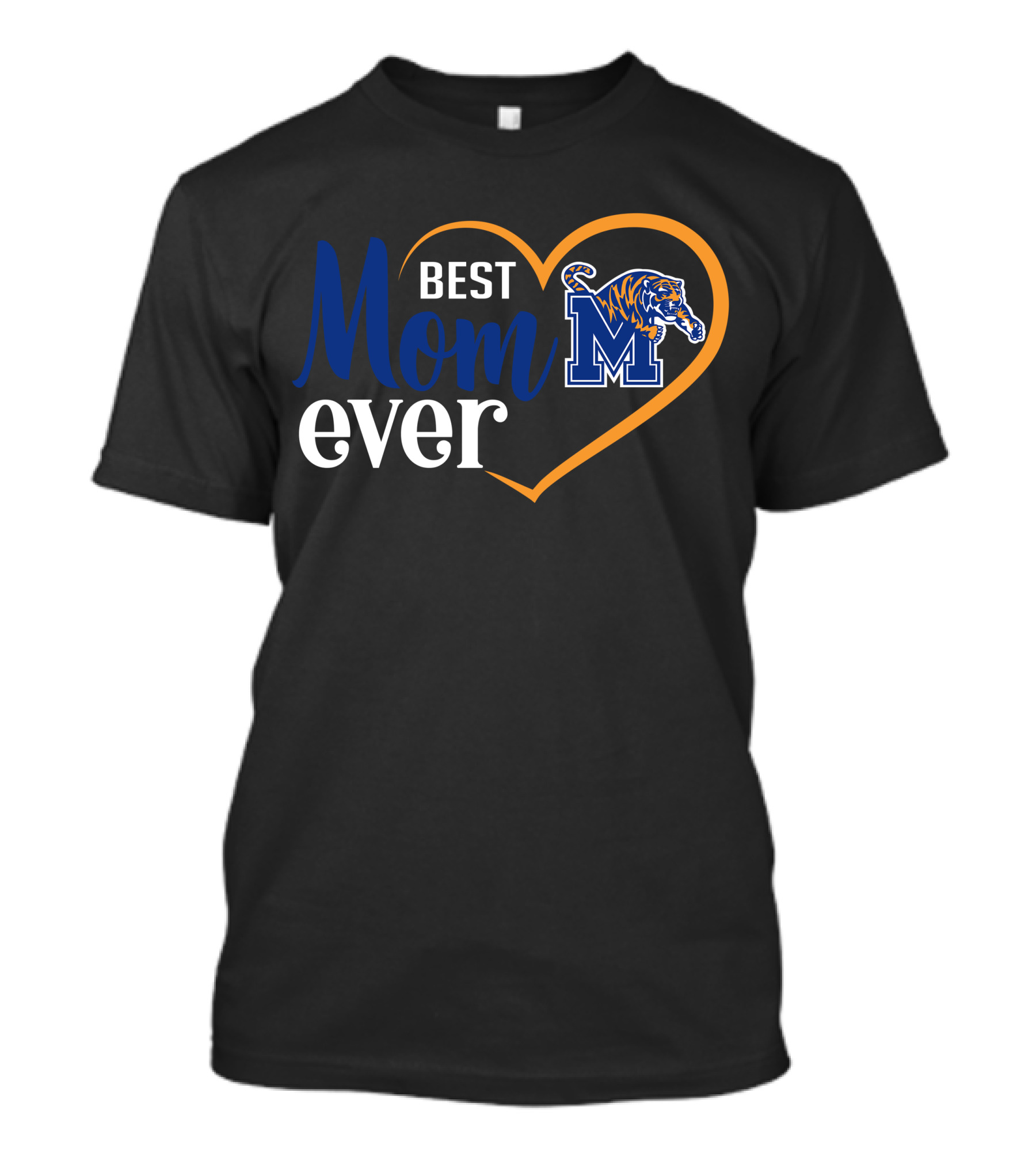 Memphis Tigers Best Mom Ever Heart T-Shirt