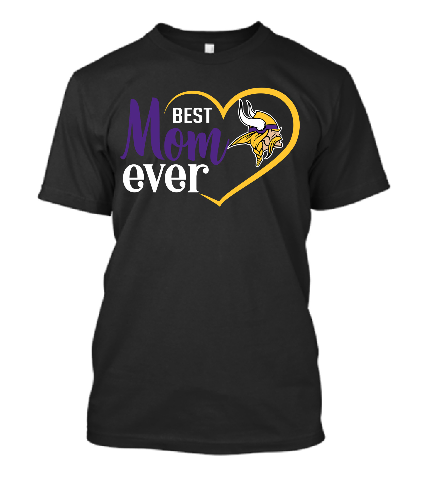 Minnesota Vikings Heart Best Mom Ever Viking T-Shirt