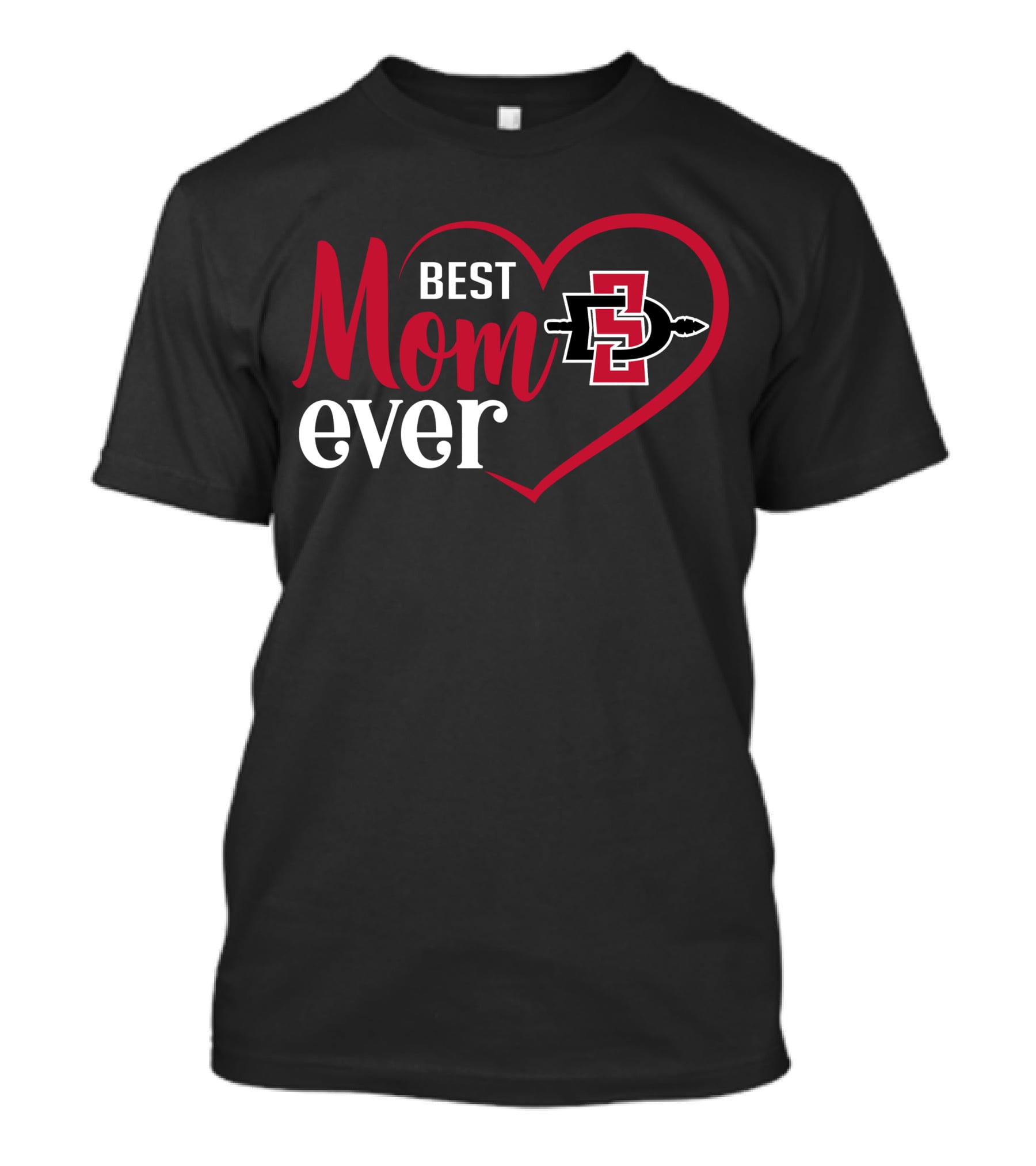 San Diego State Aztecs Best Mom Ever Heart T-Shirt