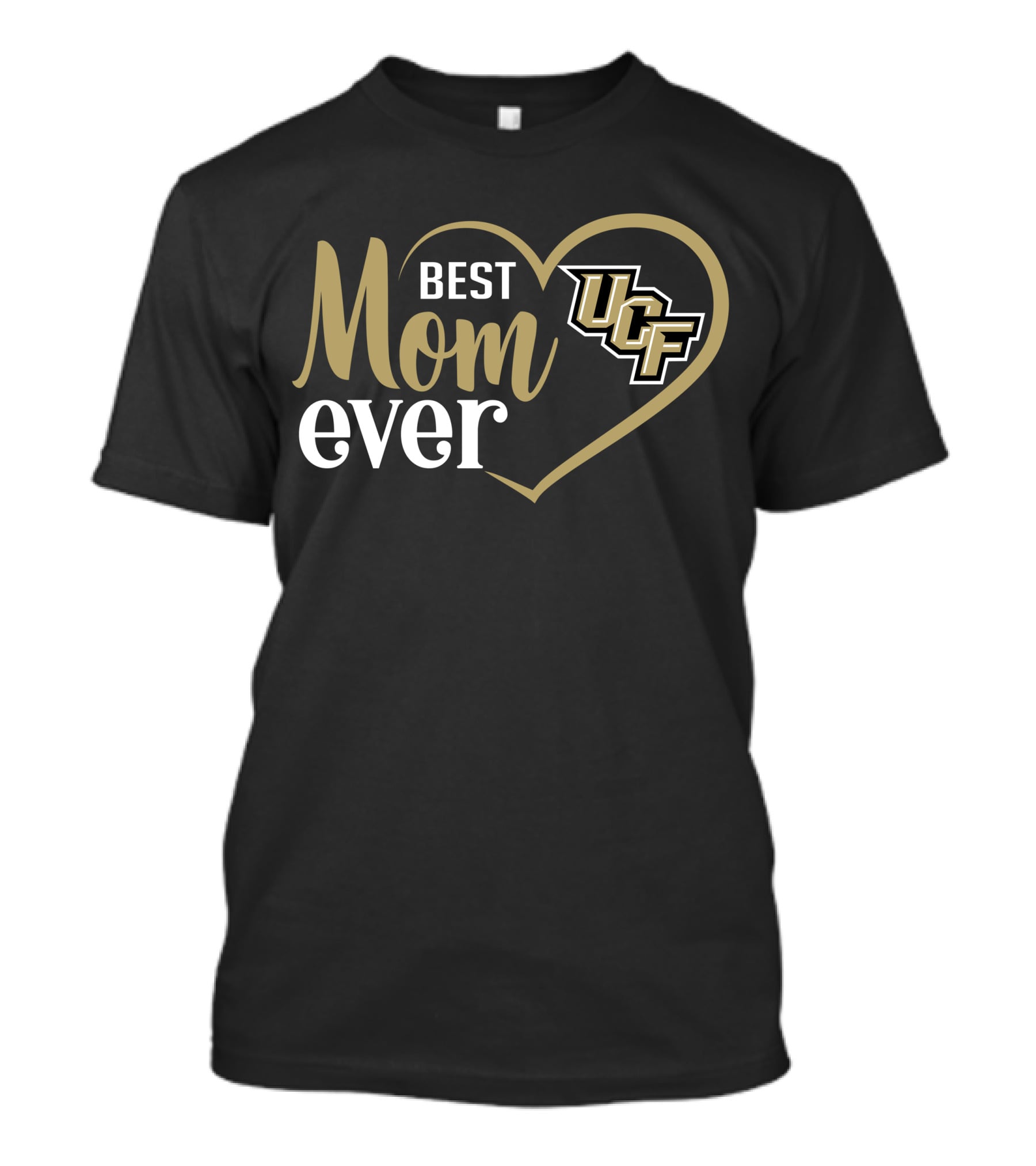 Ucf Knights Best Mom Ever Heart Shape T-Shirt