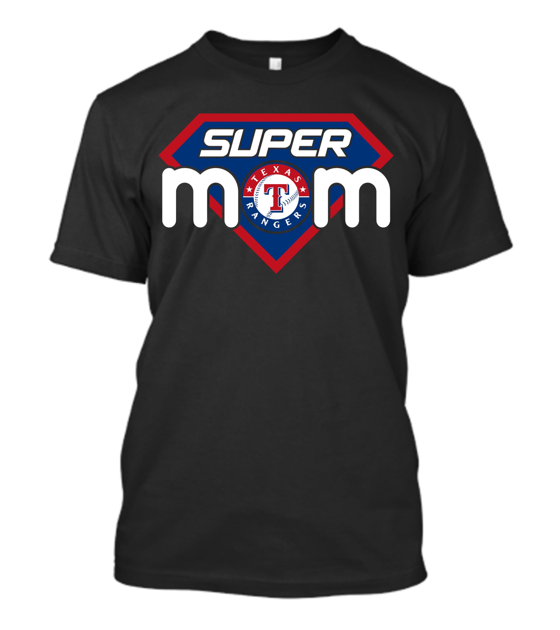 Super Mom Texas Rangers Logo Sports Fan T-Shirt