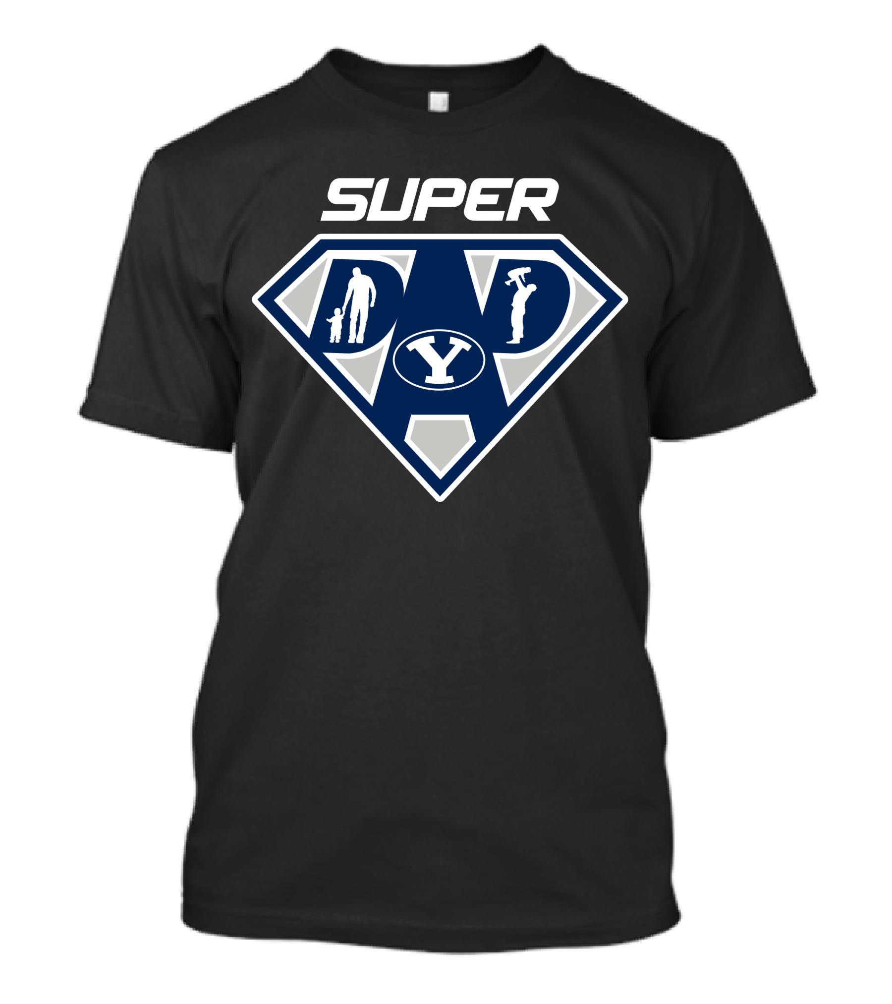 Super Dad Byu Cougars Logo Shield T-Shirt