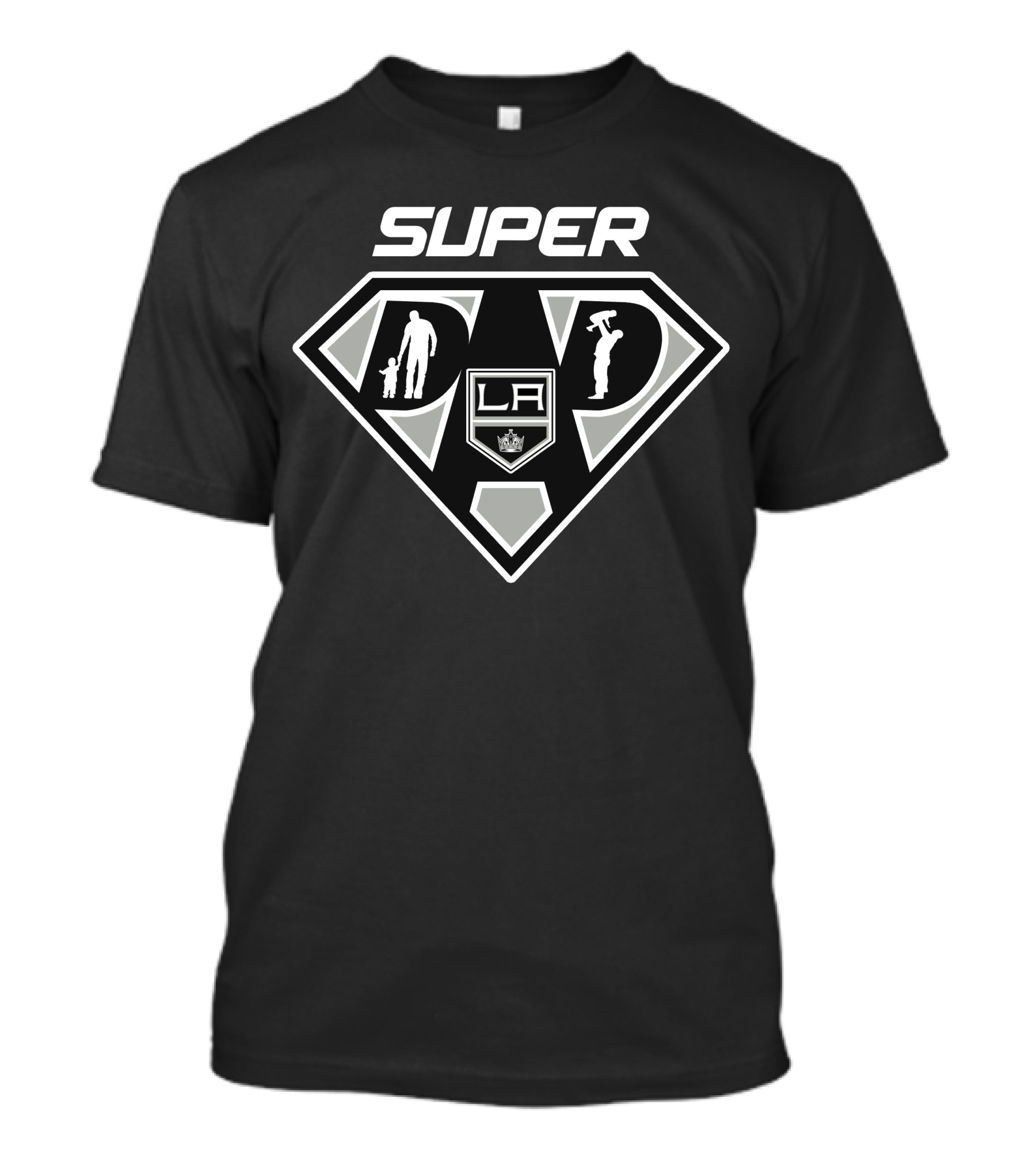 Super Dad Los Angeles Kings Hero Shield T-Shirt