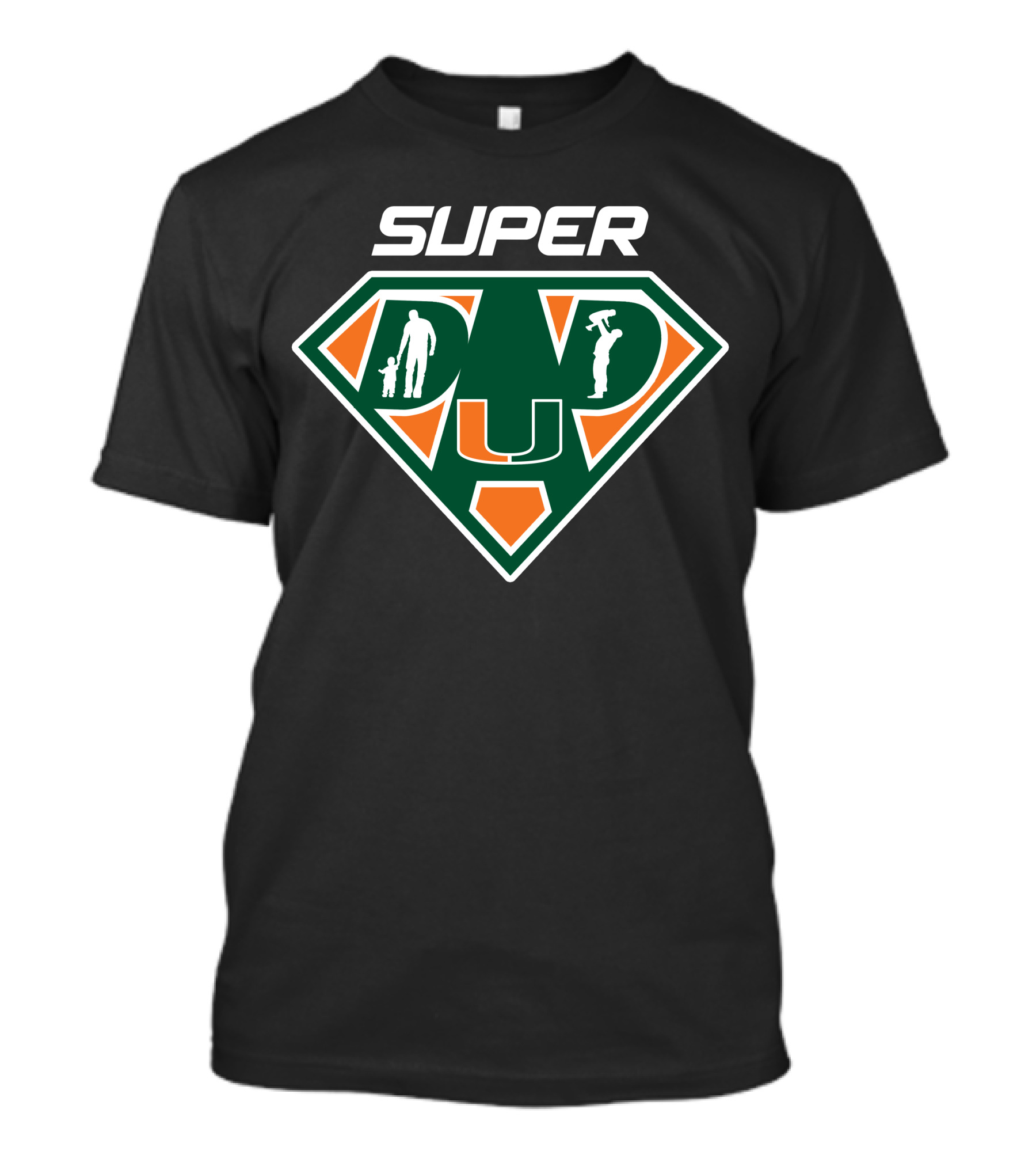 Miami Hurricanes Super Dad U Symbol Hero T-Shirt