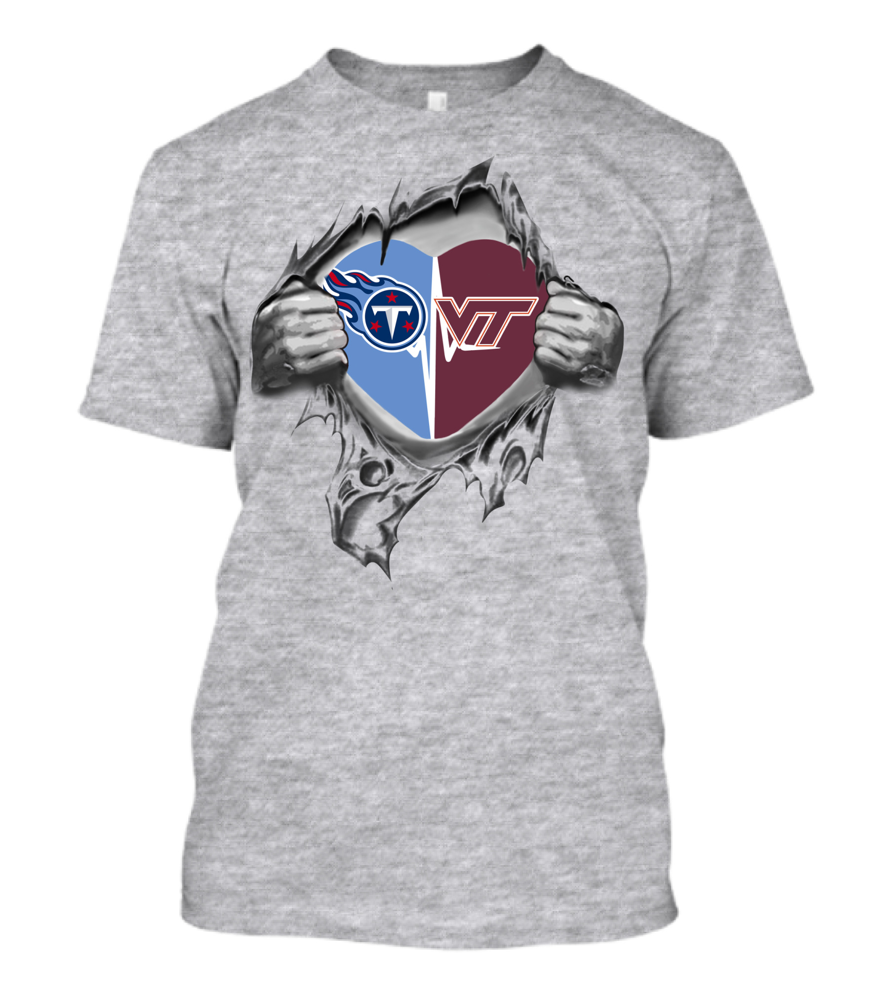 Titans Vt Hokies Heart T-Shirt