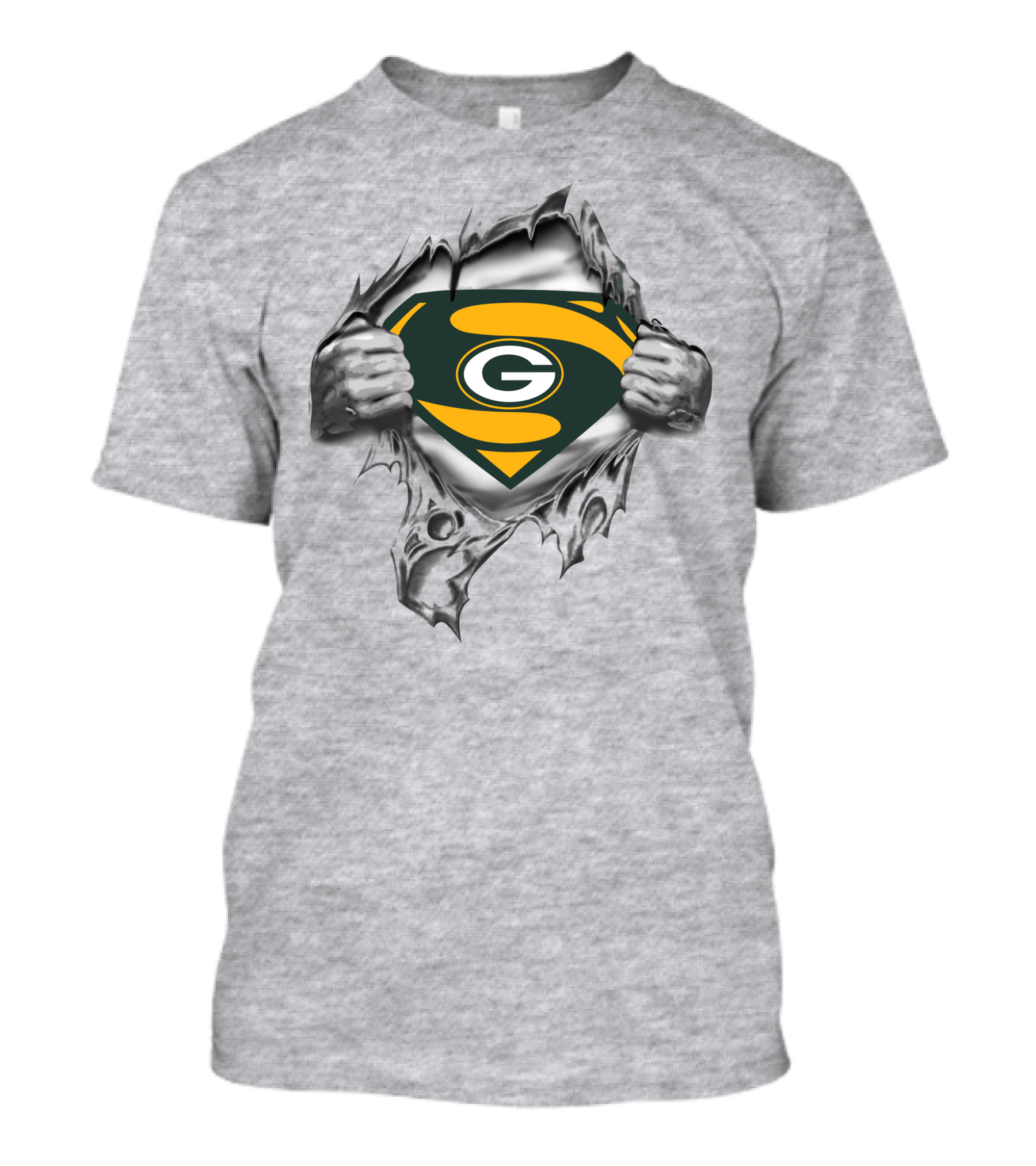 Green Bay Packers Superman Logo Pullover T-Shirt