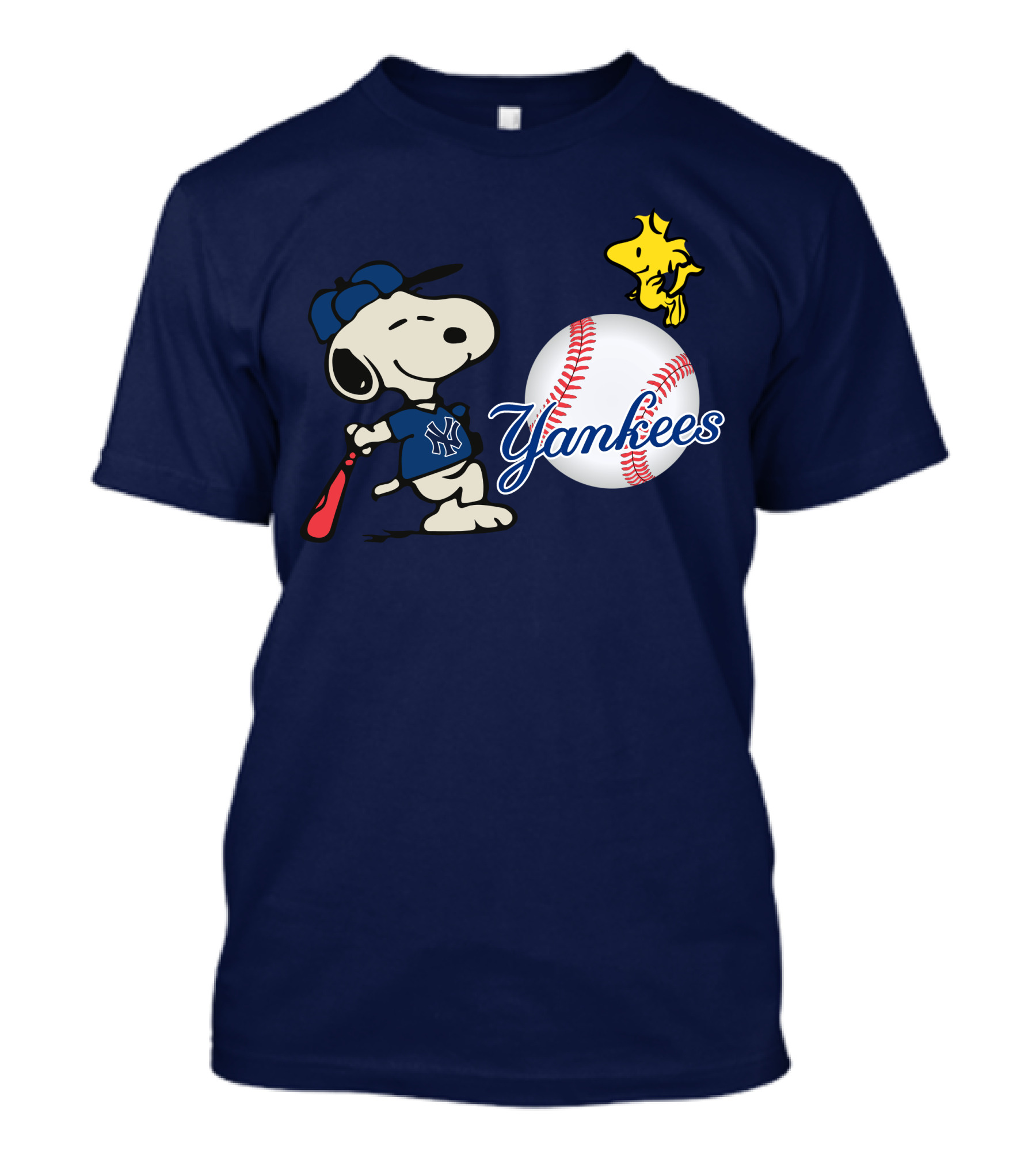 Yankees Snoopy Baseball Woodstock Swing Vintage New York Sports T-Shirt