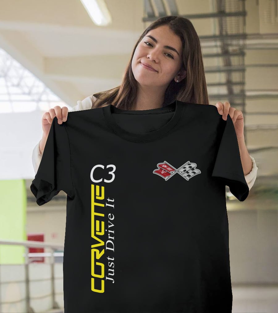 Corvette C3 Just Drive It Flag T-Shirt