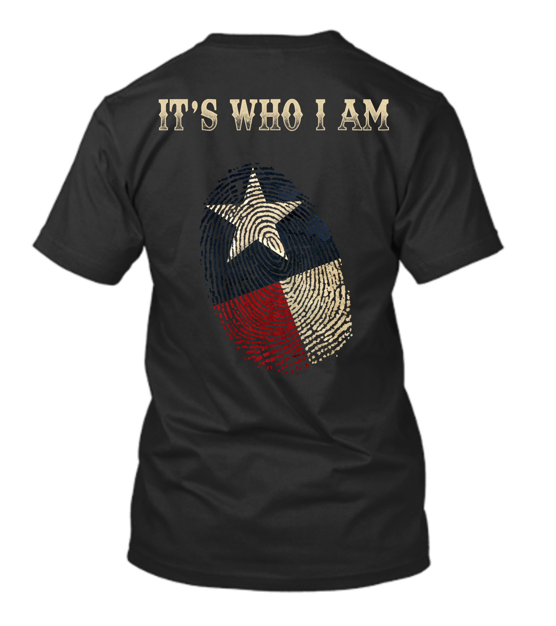 Texas Flag Fingerprint It's Who I Am T-Shirt