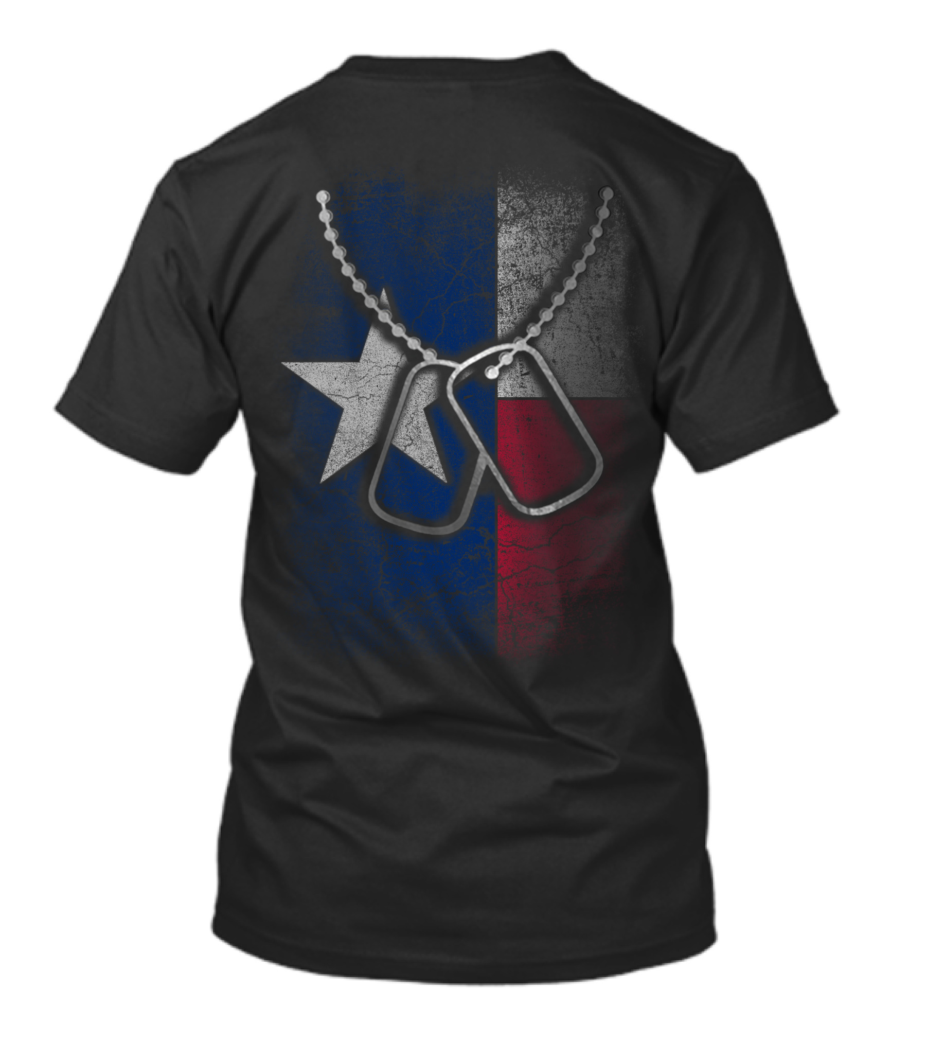 Veteran Texas Flag With Dog Tags T-Shirt