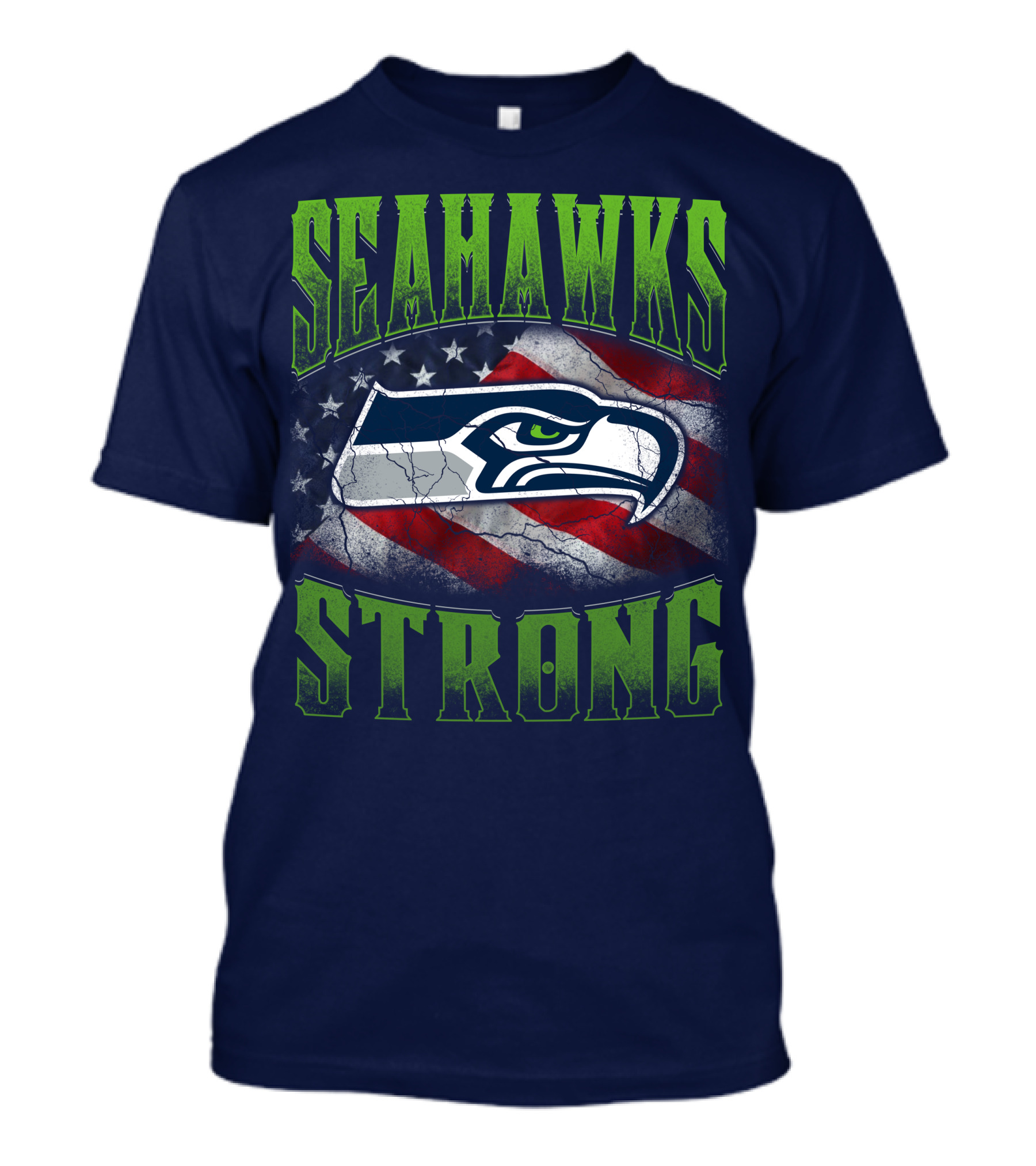 Seattle Seahawks Strong American Flag T-Shirt